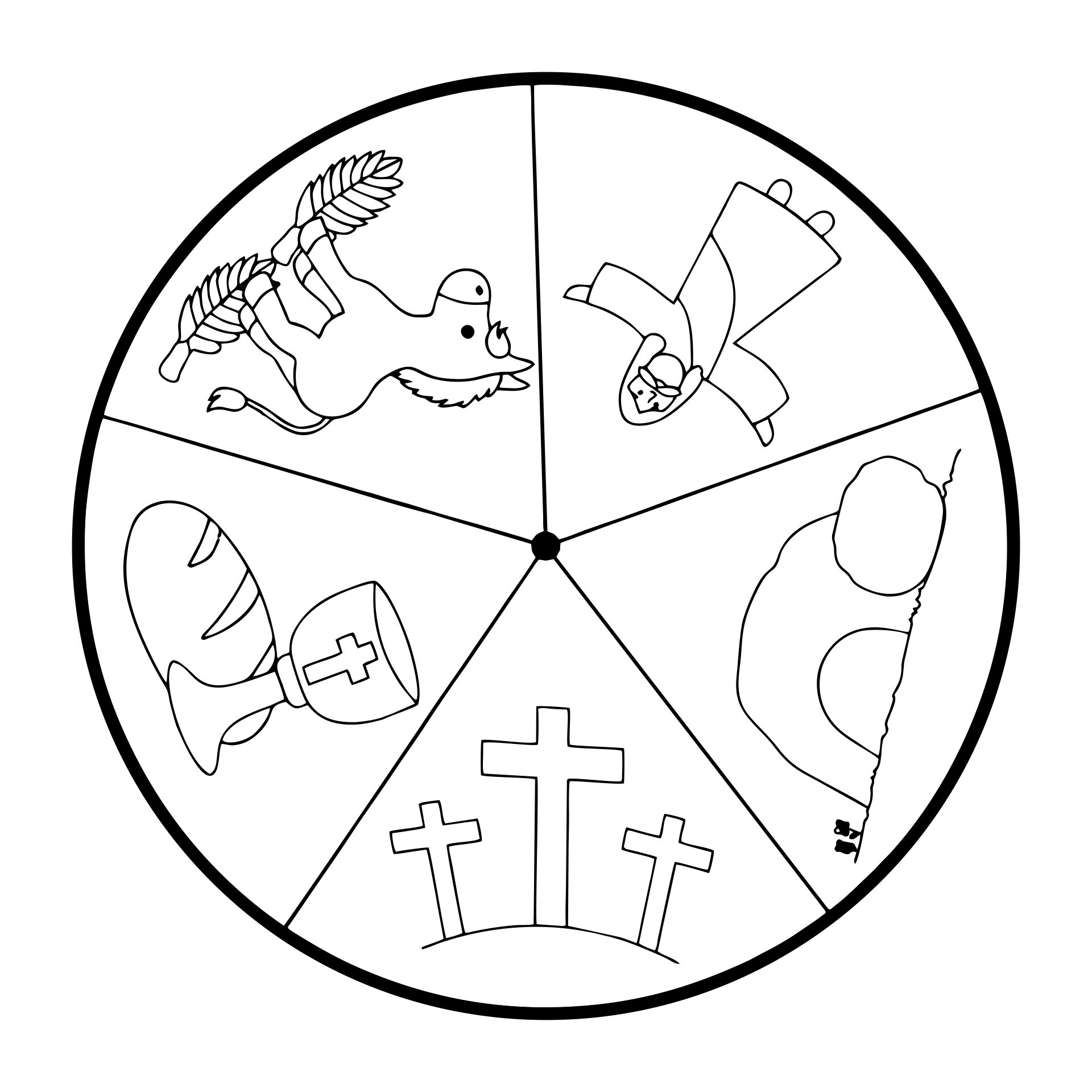 Color Your Own Holy Week Wheels 12