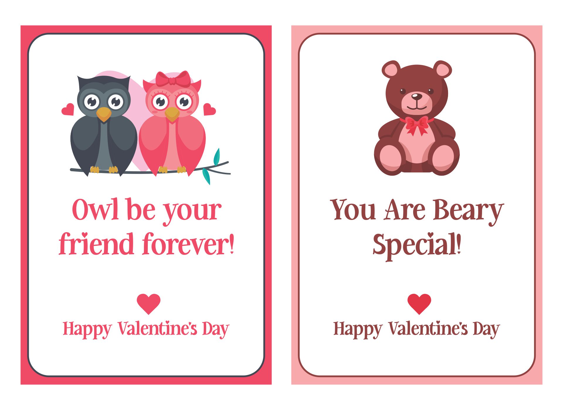 Valentine Cards For Friends 10 Free PDF Printables Printablee