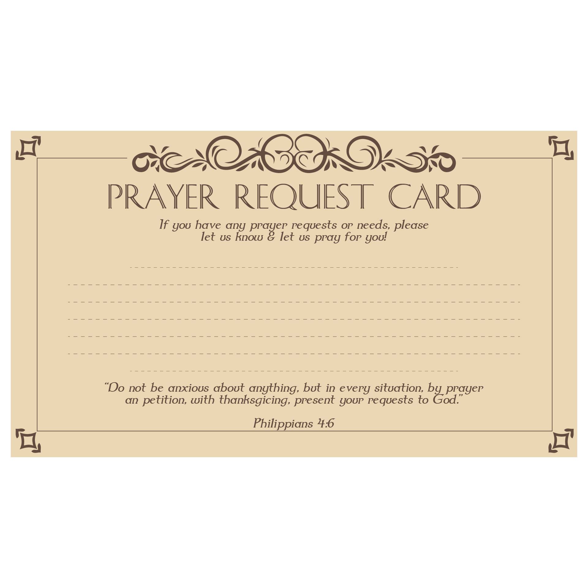 Prayer Request Card Template Free Printable Templates