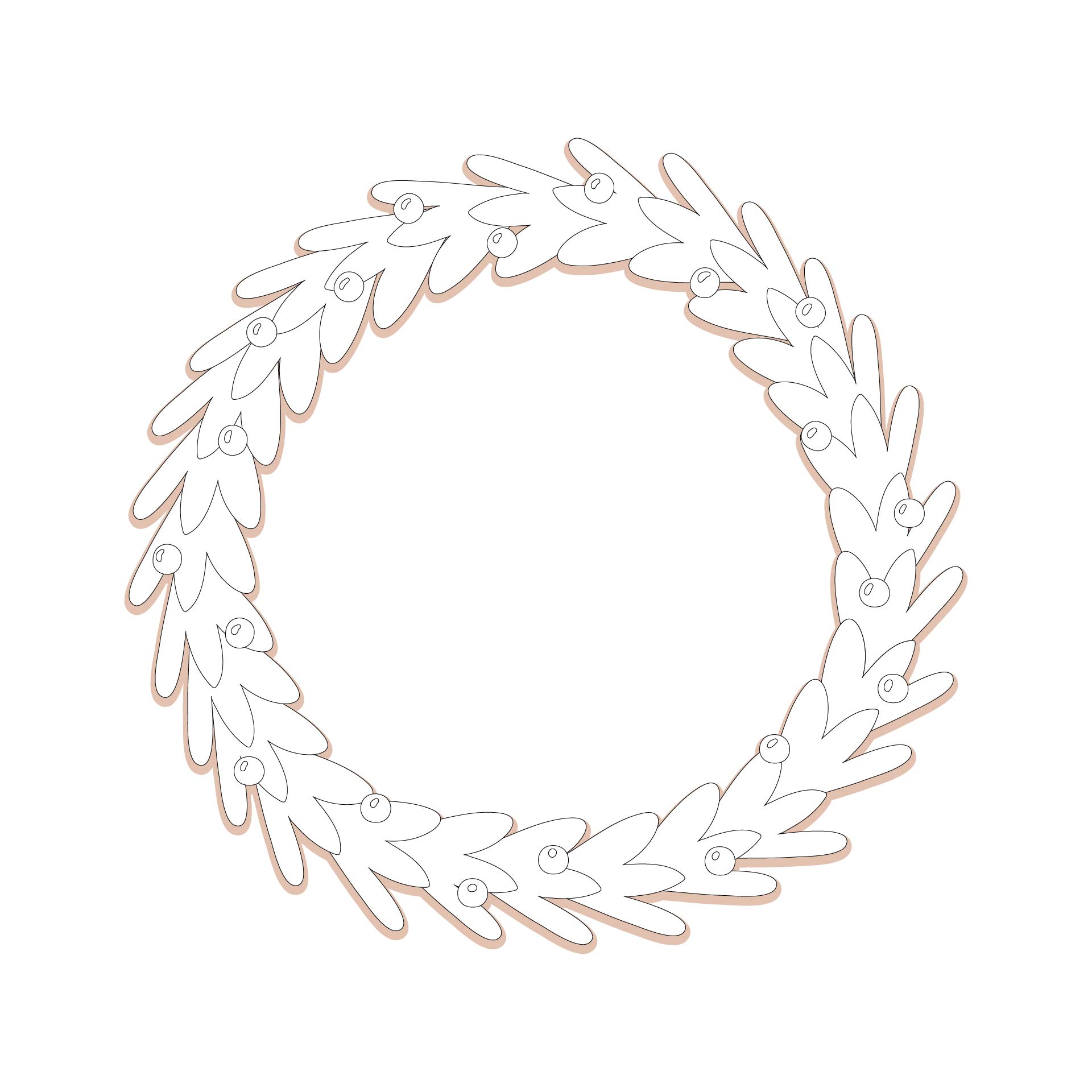 Wreath Printable Template