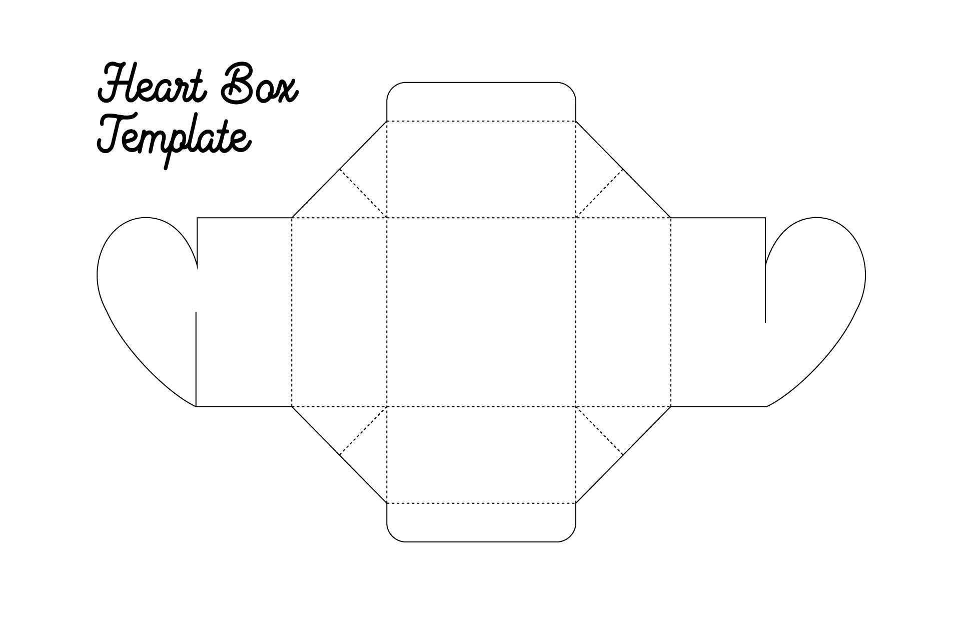 Heart Box Template Printable
