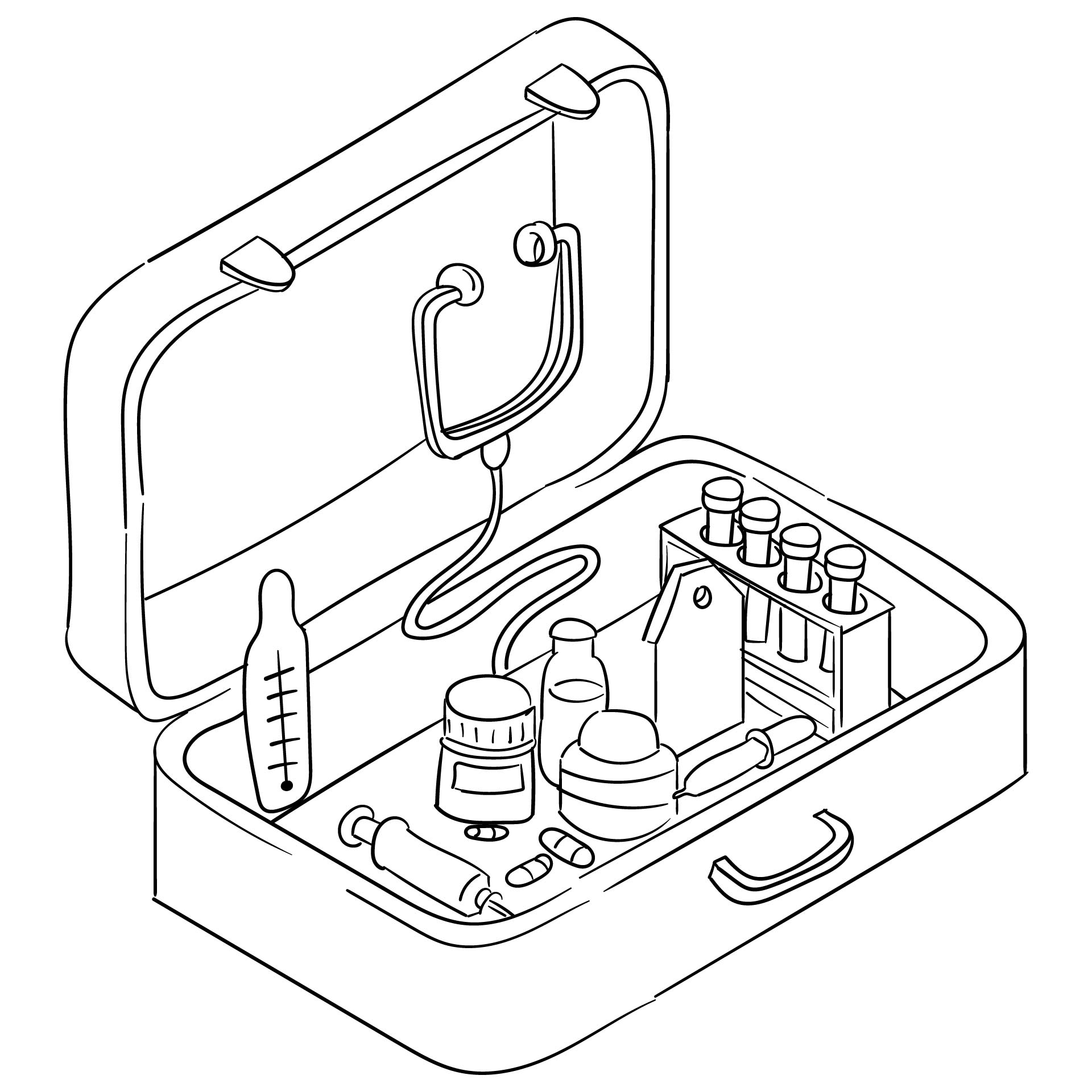 Doctor Tools Coloring Pages Printable Sketch Coloring Page