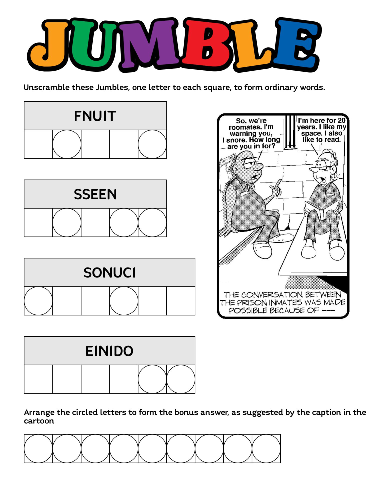 10 Best Free Printable Jumble Word Puzzles