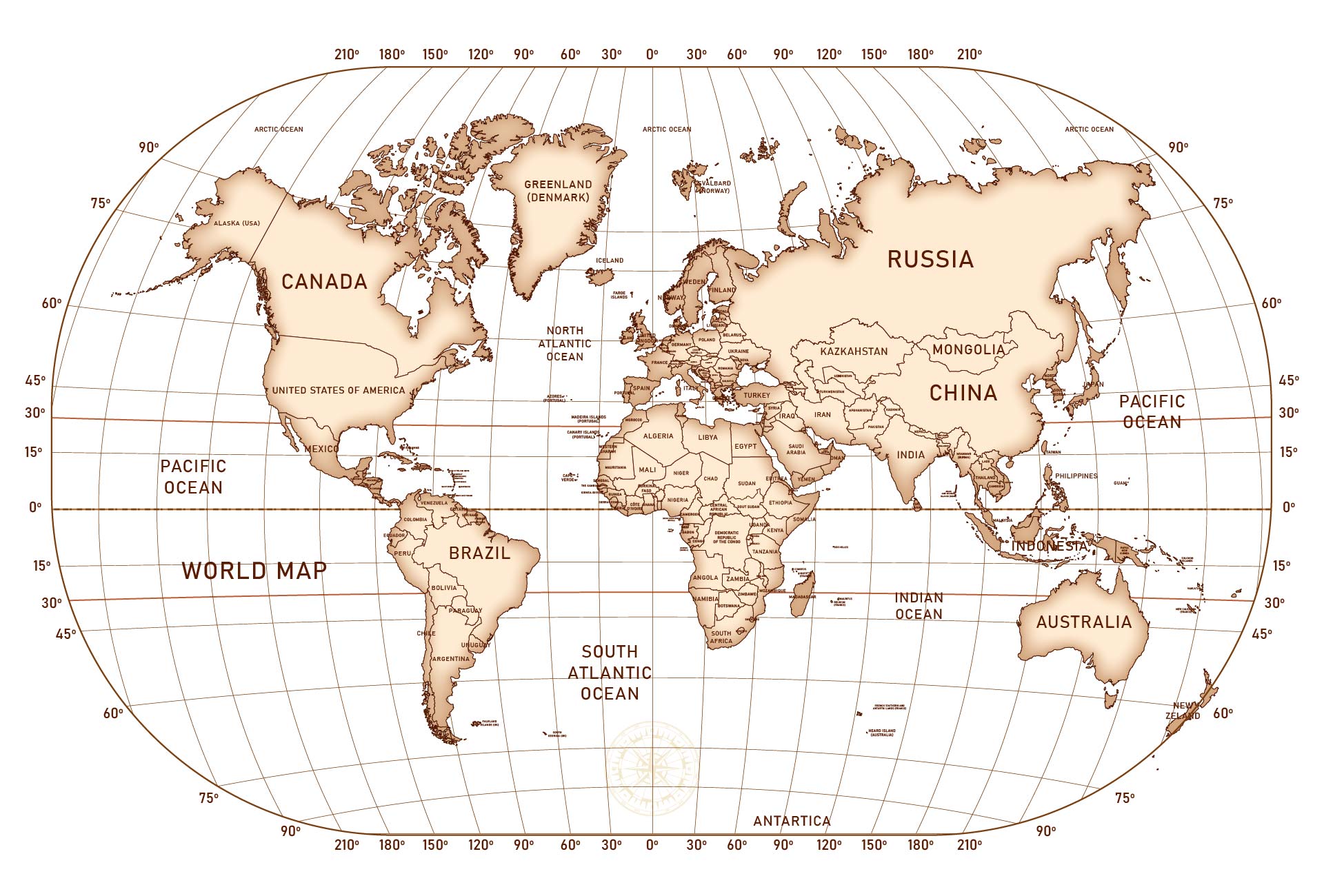 World Map With Latitude And Longitude World Map With Latitude Longitude 