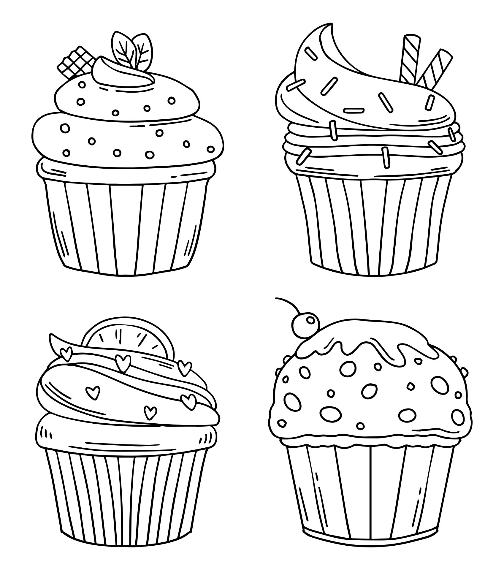 Cupcake Outline Printable Astra edu pl