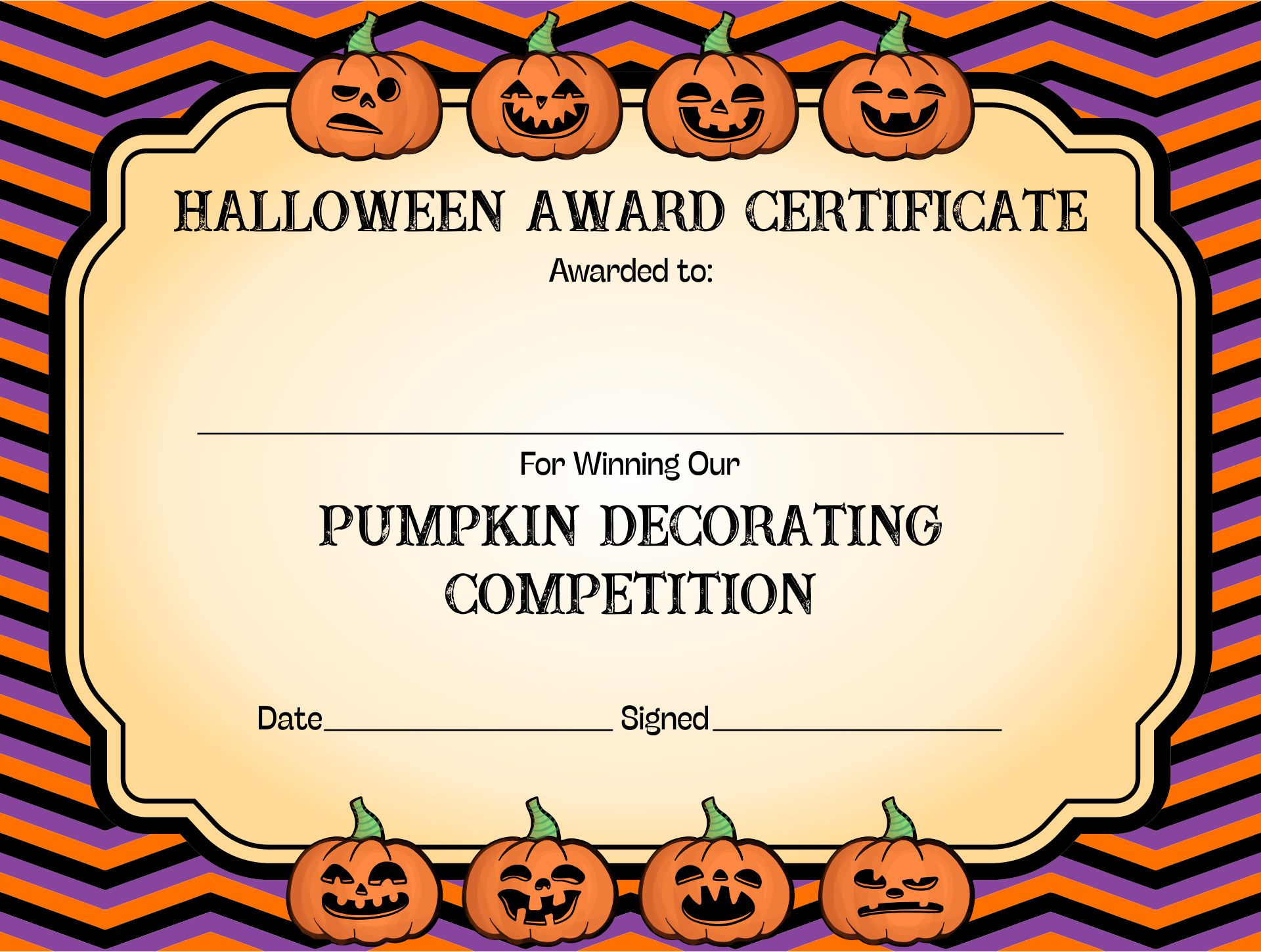 thumbnail image 2 of Halloween Trophy Halloween Contest Trophy | 6 1/4 Pumpkin Carving 2 of 9