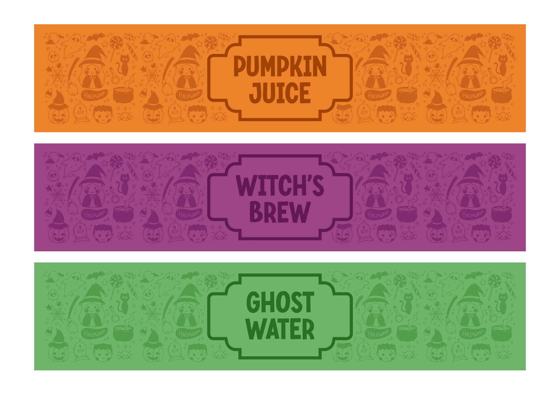 Halloween Soda Label - 15 Free PDF Printables | Printablee