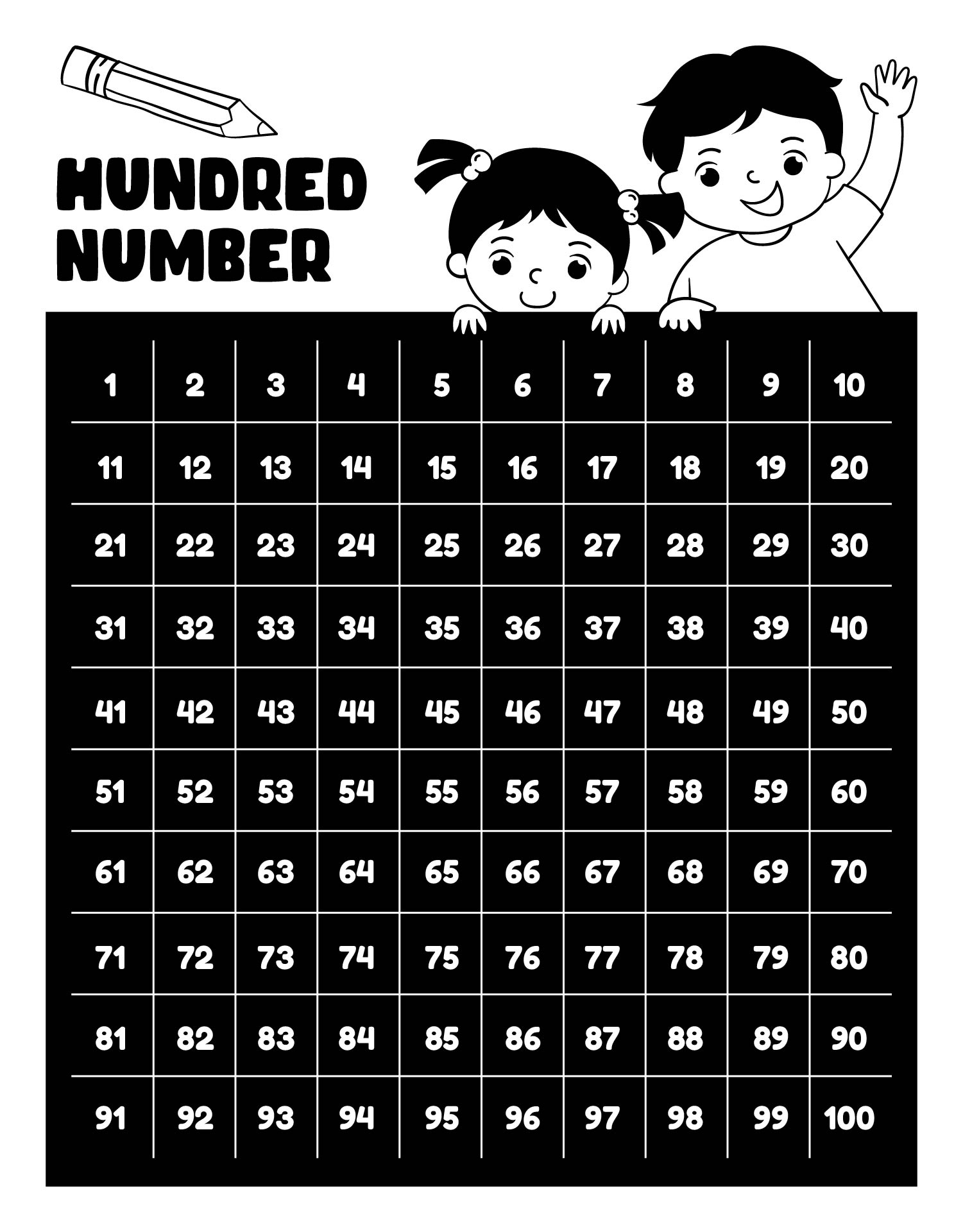 10 Best Printable Number Grid 1 100 Printablee