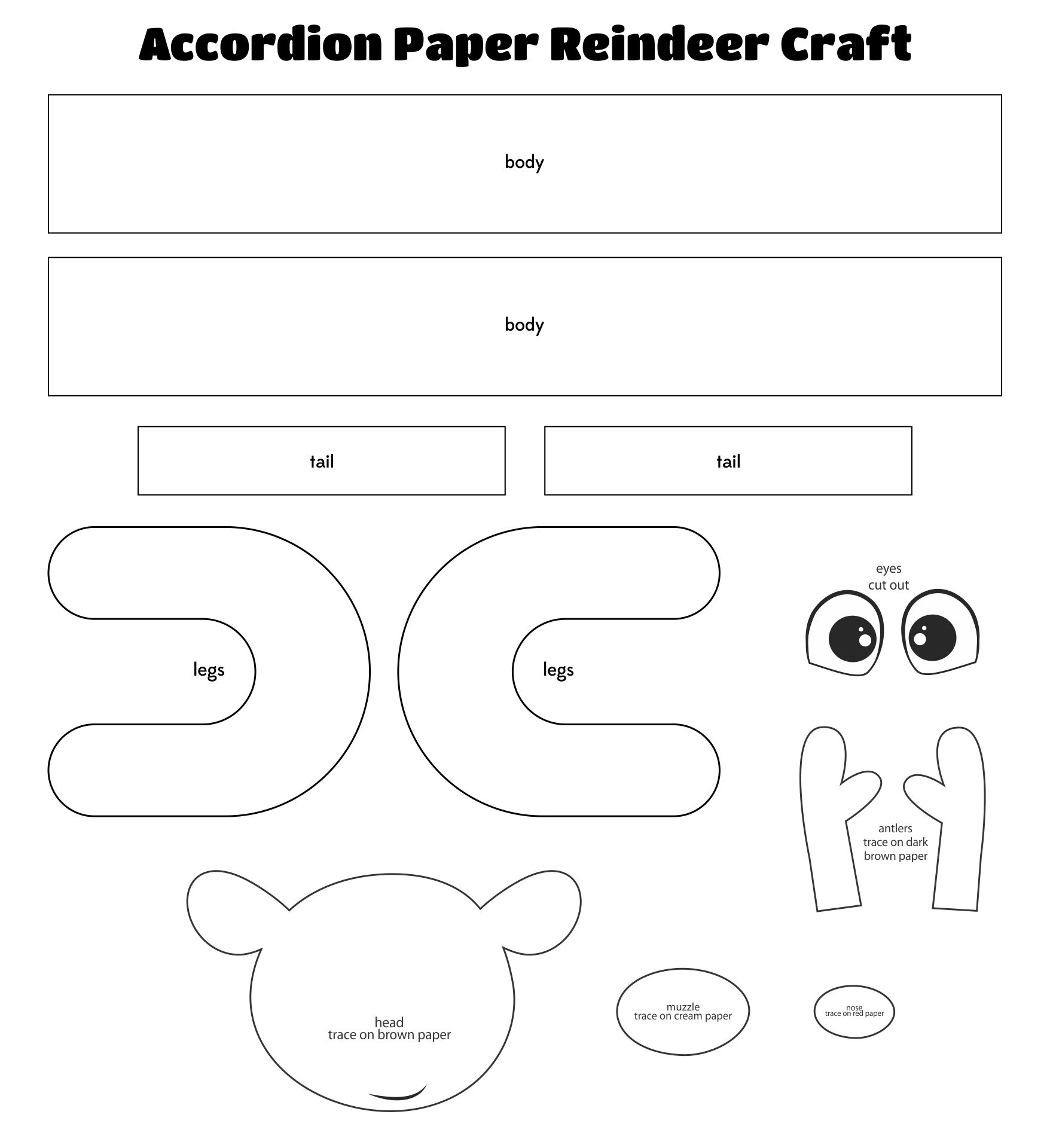 Kids Christmas Craft Reindeer - 10 Free PDF Printables | Printablee