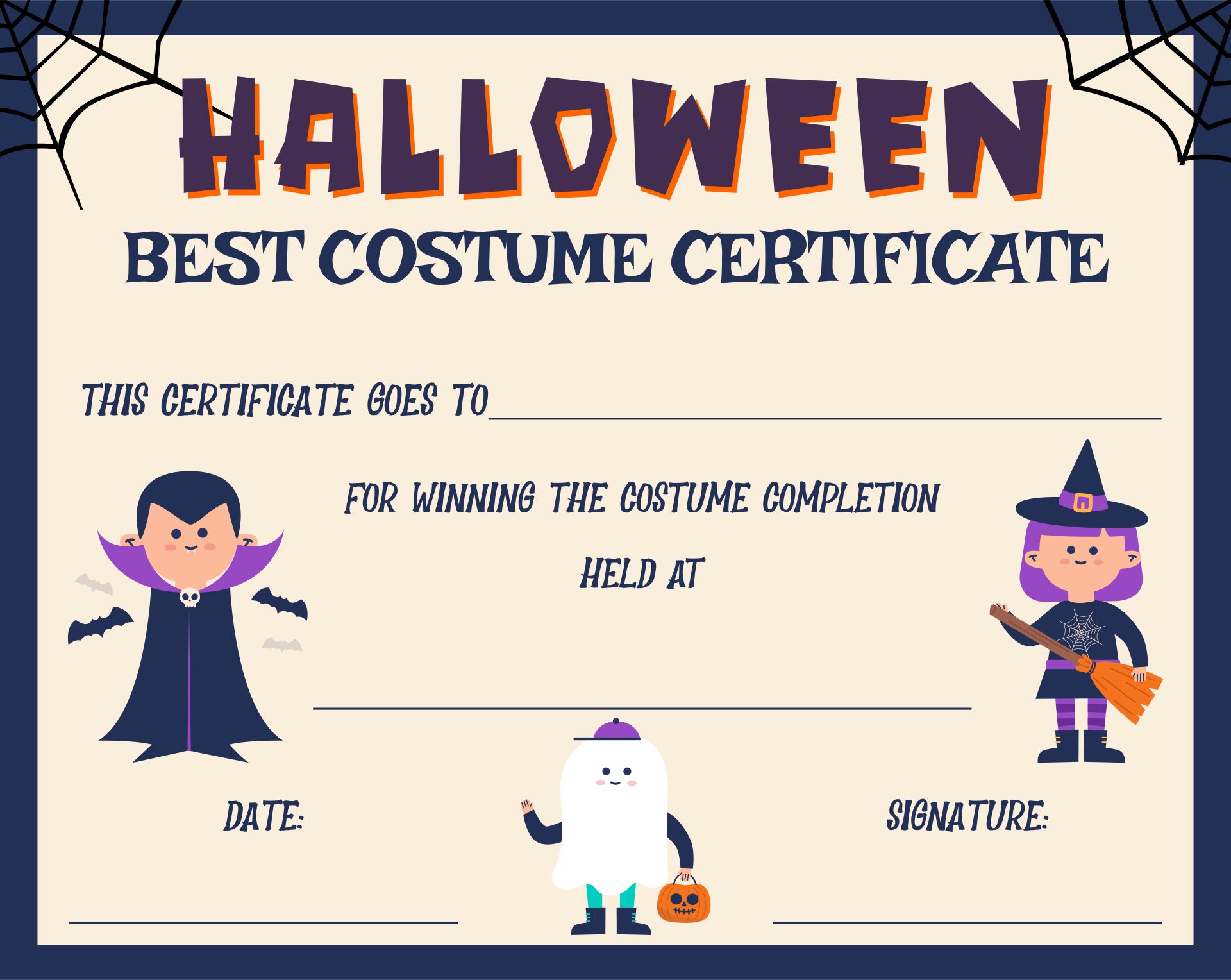 15 Best Printable Award Certificates Halloween PDF for Free at Printablee