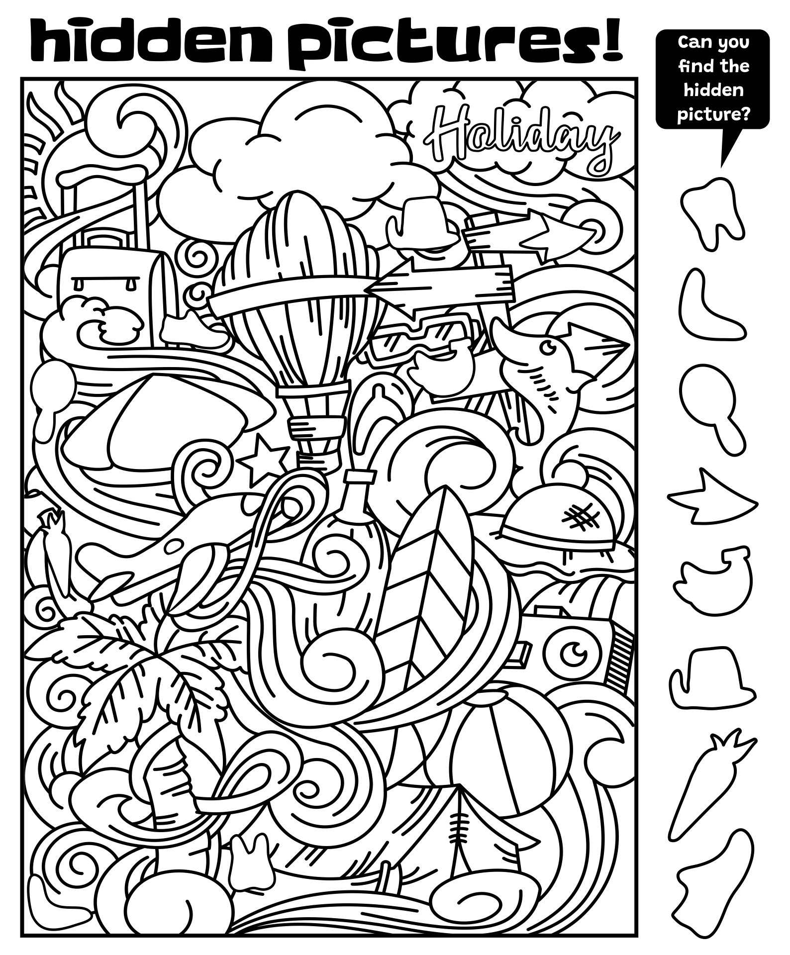 Hidden Object Find The Hidden Object Worksheet Get High Quality 