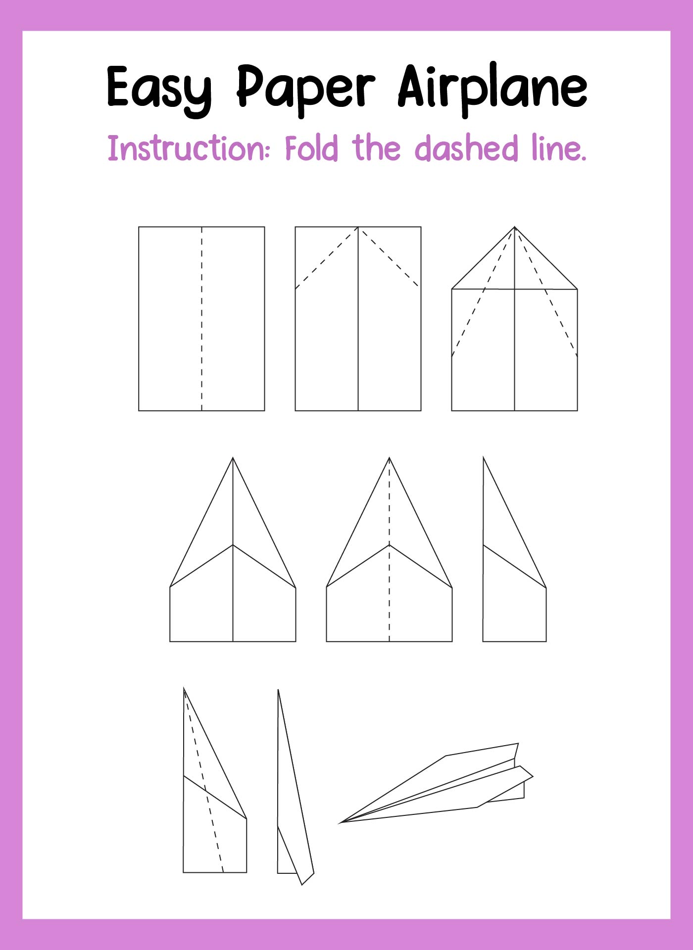 Free Printable Simple Paper Airplanes Free Printable Simple Paper Airplanes