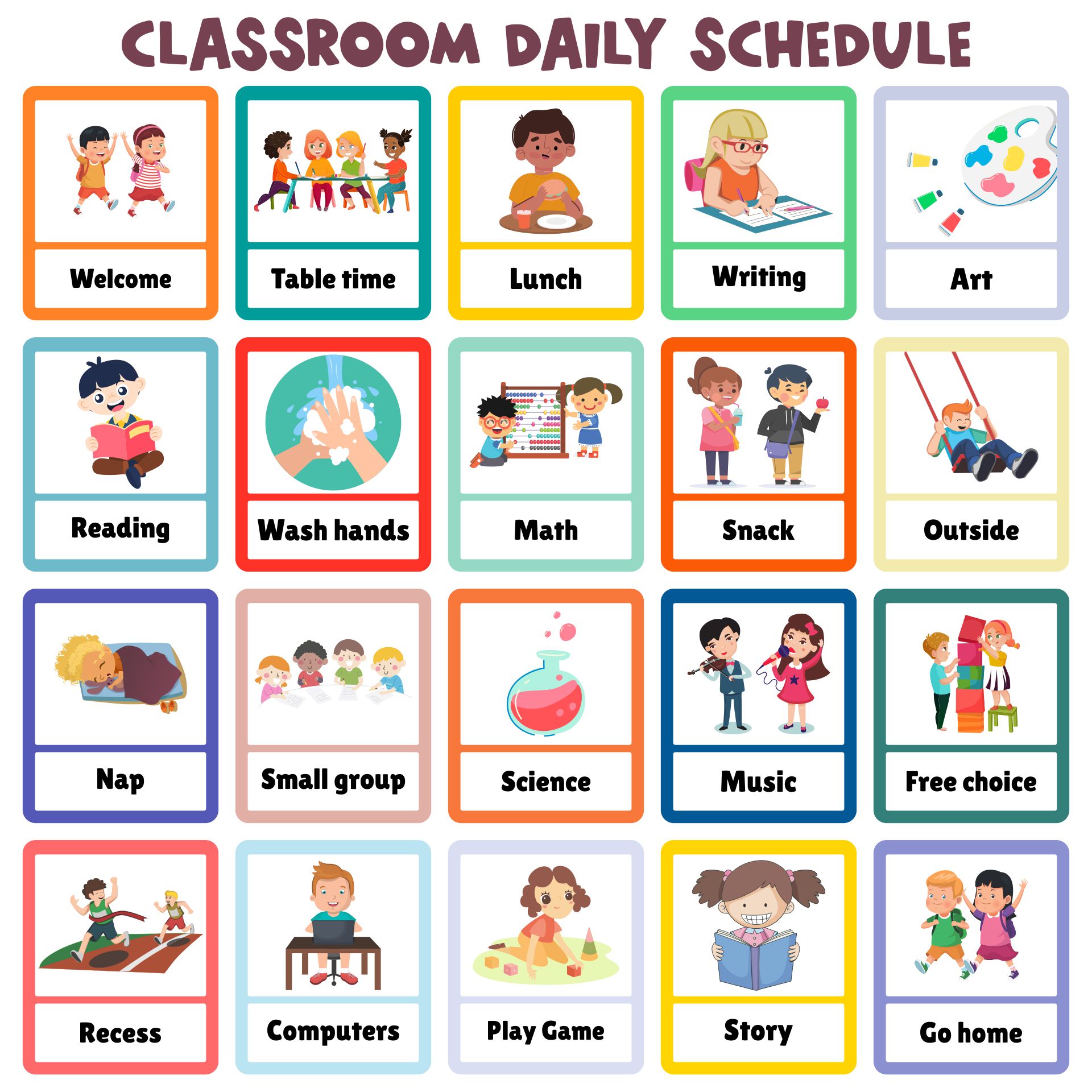 10 Best Classroom Daily Schedule Printable PDF for Free at Printablee