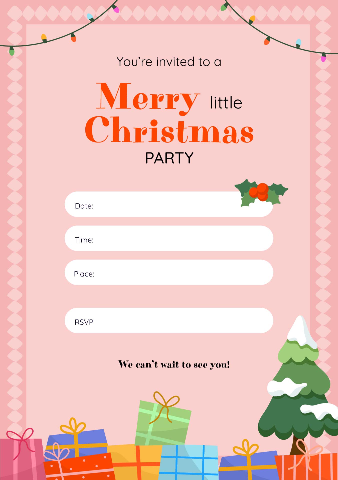 10 Best Free Printable Christmas Invitation Templates PDF for Free at ...