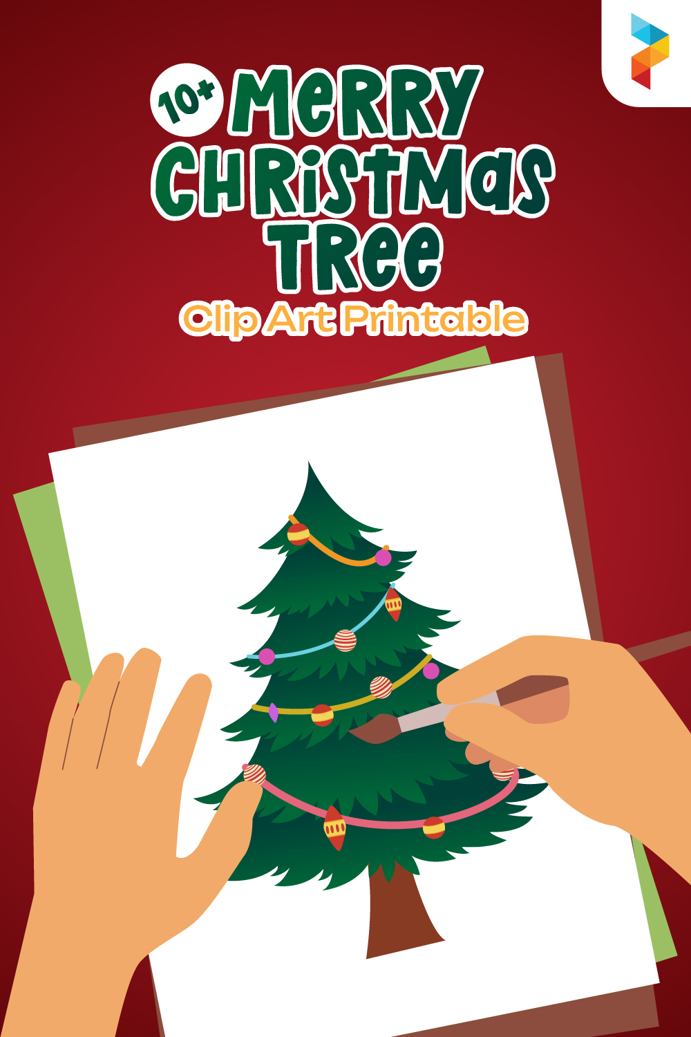 Merry Christmas Tree Clip Art