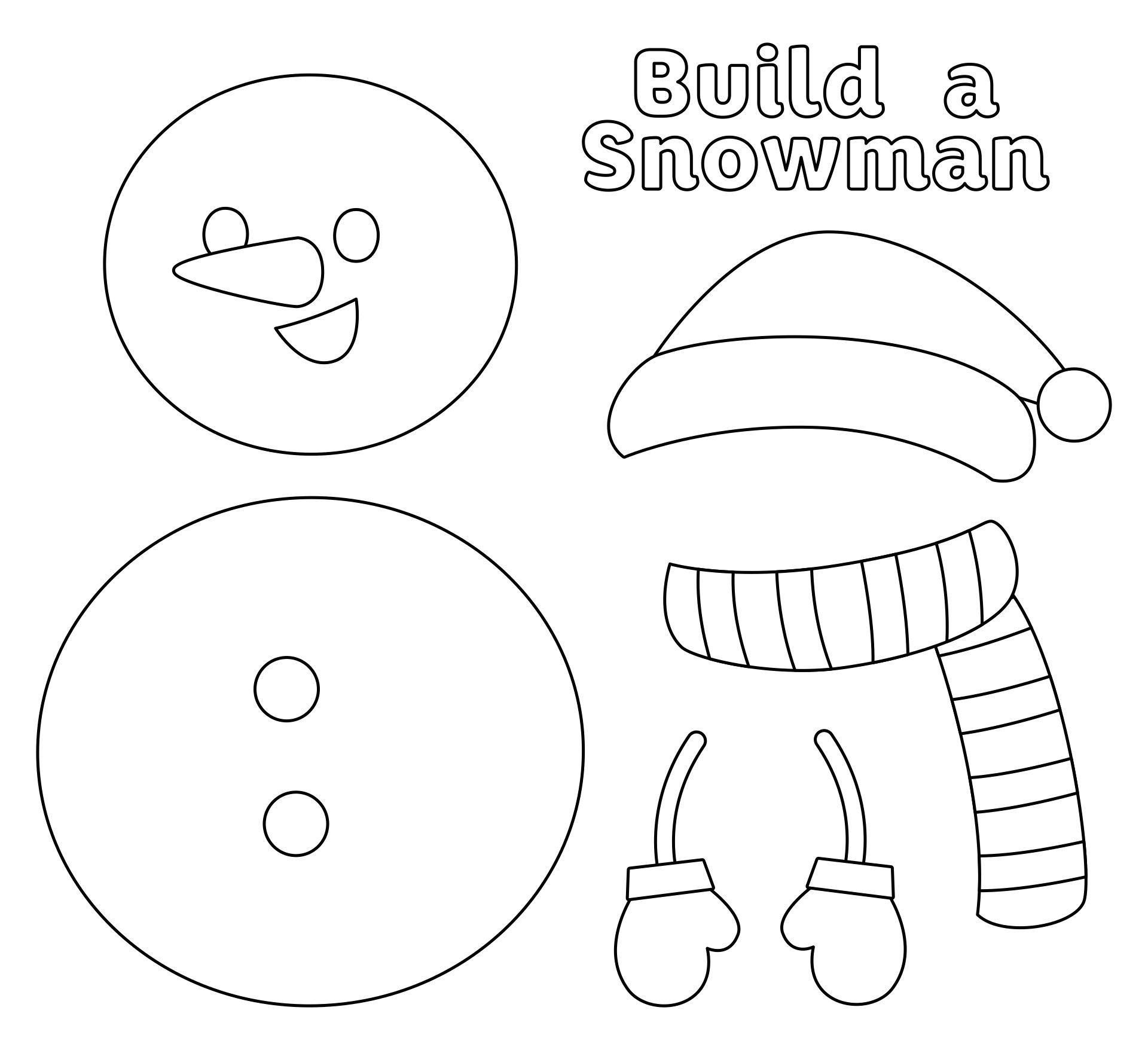 10 Best Printable Snowman Cut Out Pattern PDF for Free at Printablee