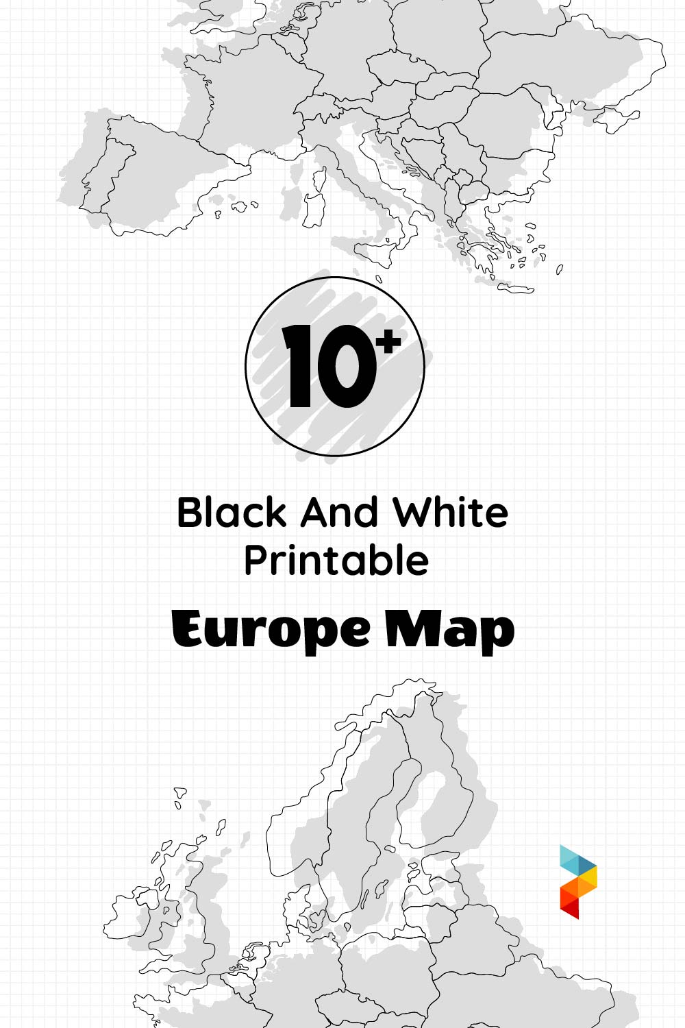 Black And White Europe Map