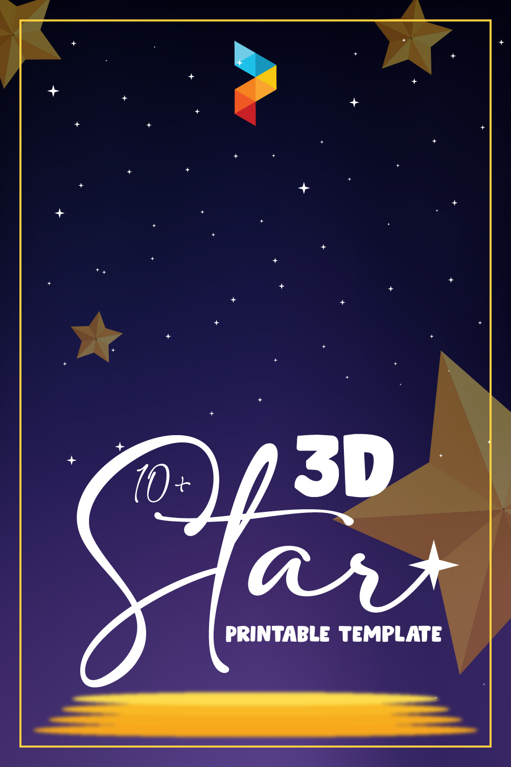 3D Star Printable Template
