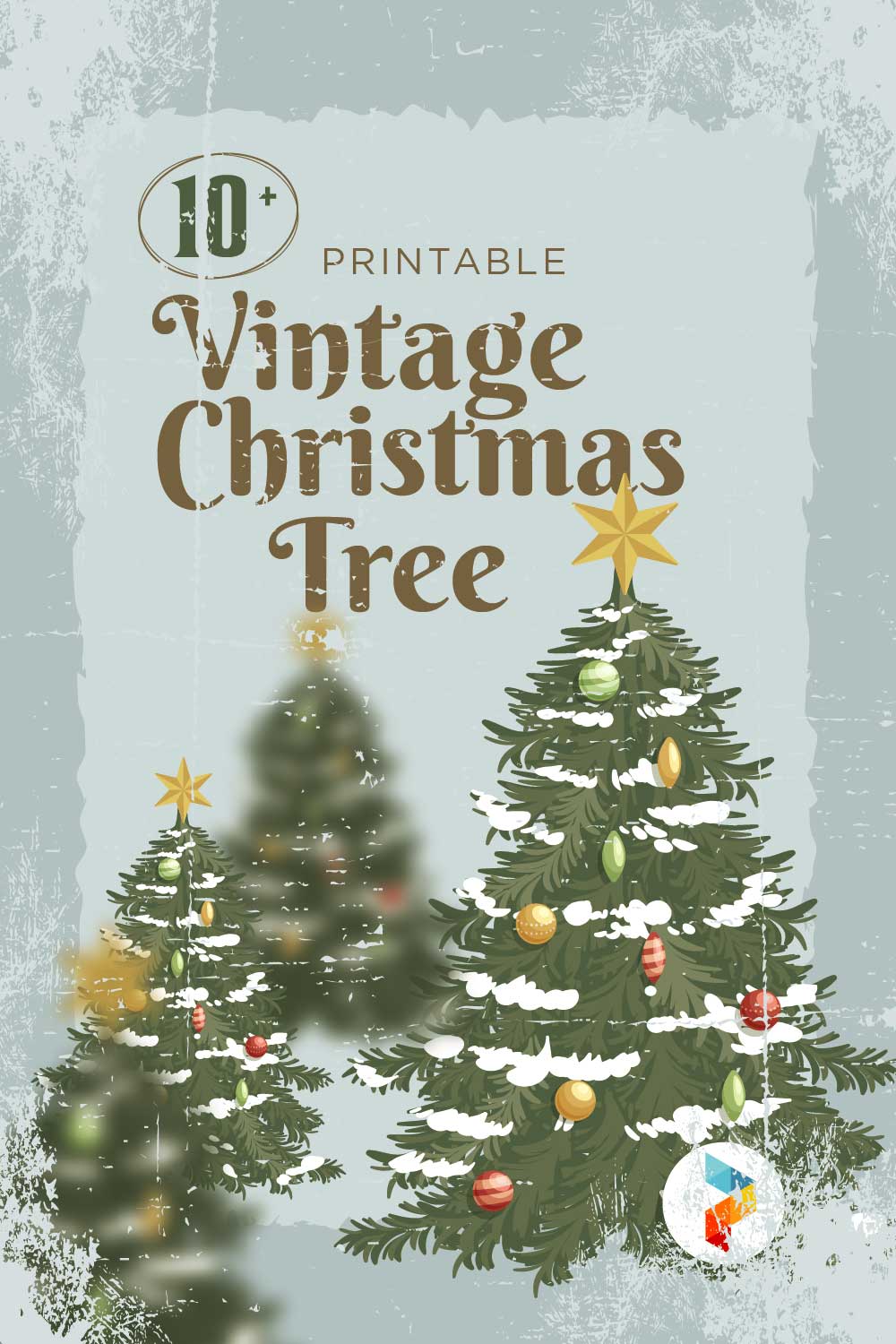 Printable Vintage Christmas Tree