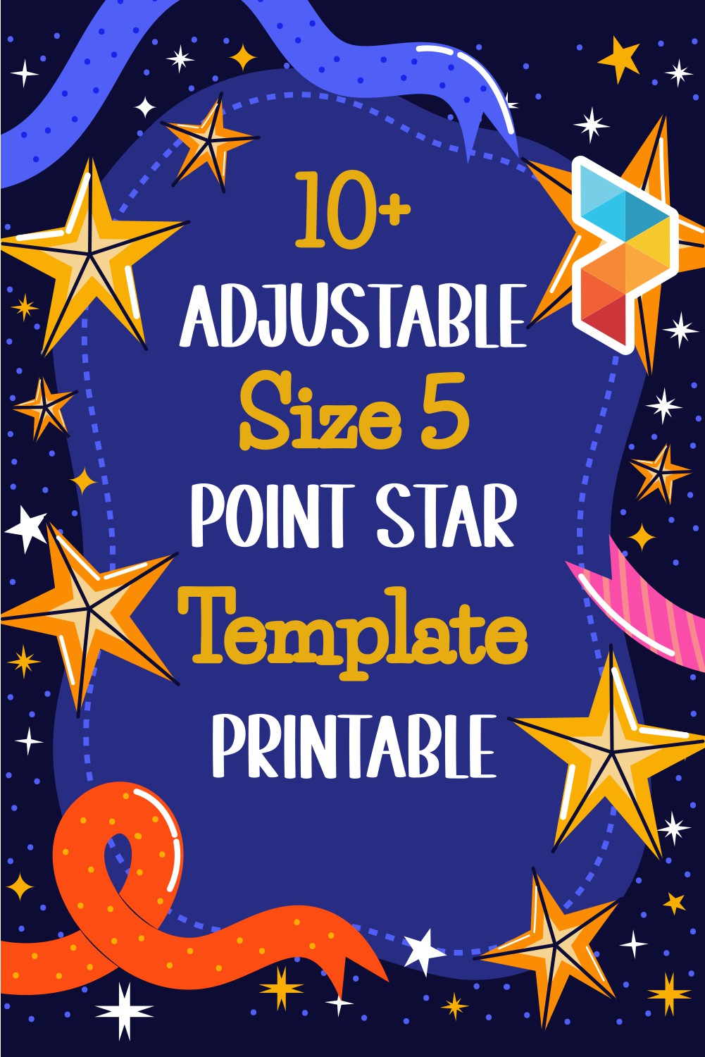 Adjustable Size 5 Point Star Template