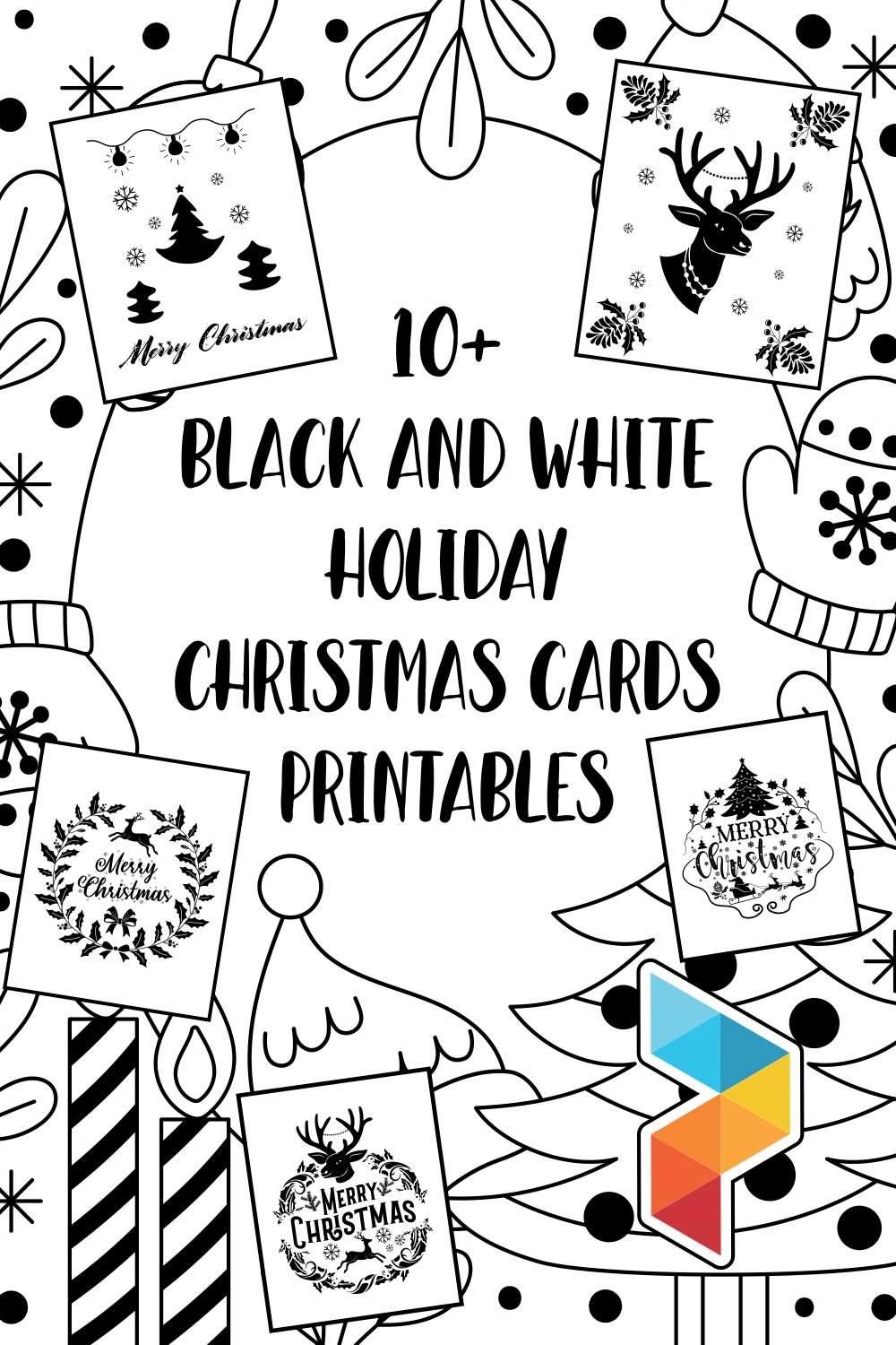 Black And White Holiday Christmas Cards