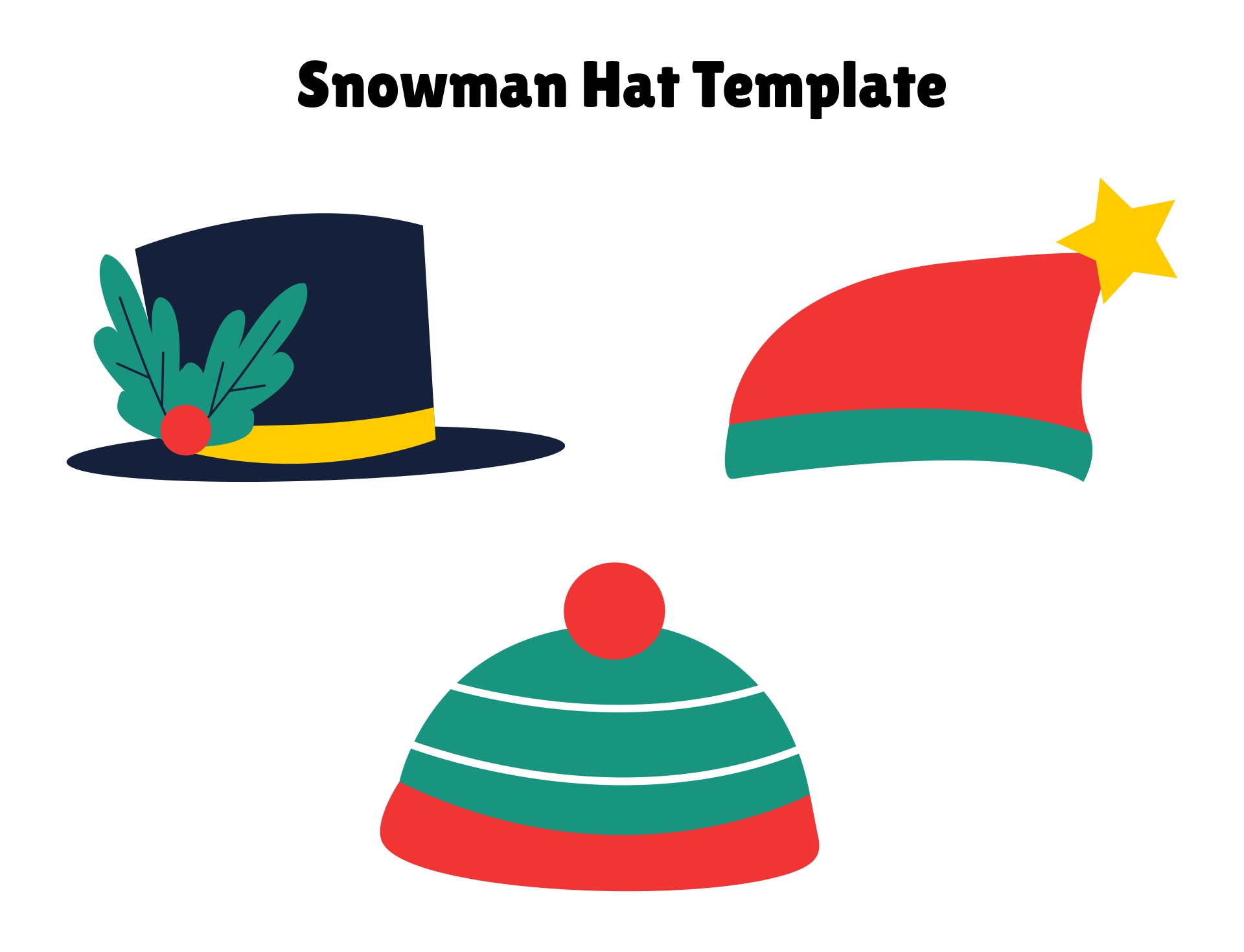 Printable Snowman Hat Free Coloring Pages To Print