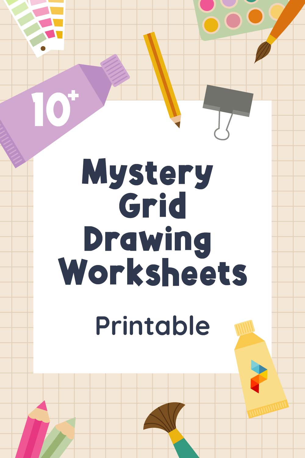 Mystery Grid Drawing Worksheets