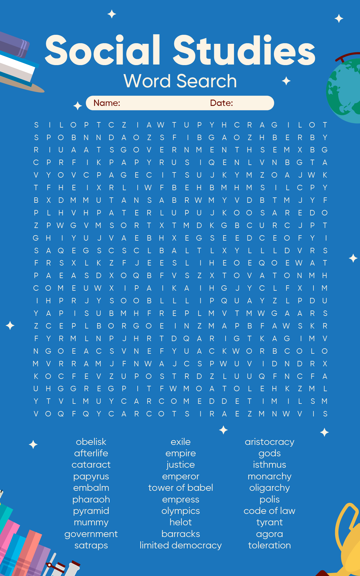 Social Studies Word Search 10 Free PDF Printables Printablee