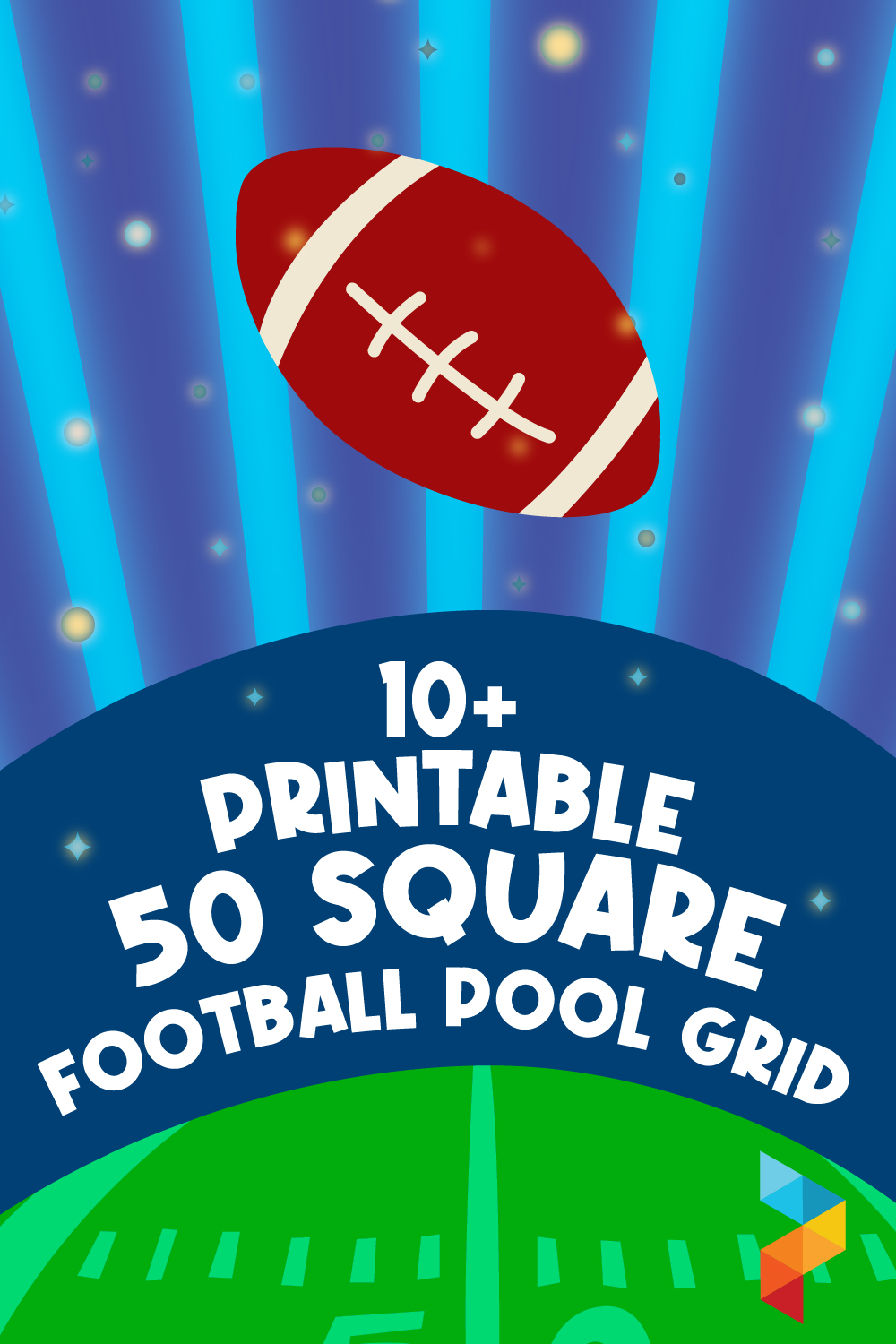 Printable 50 Square Football Pool Grid