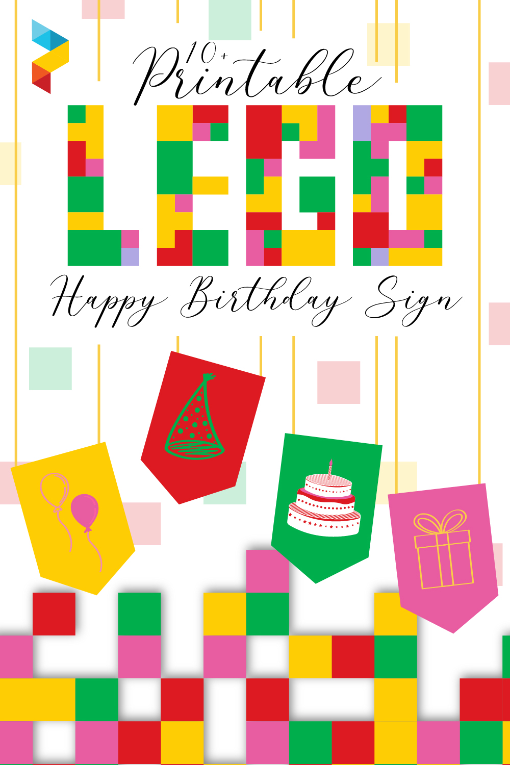 LEGO Happy Birthday Sign