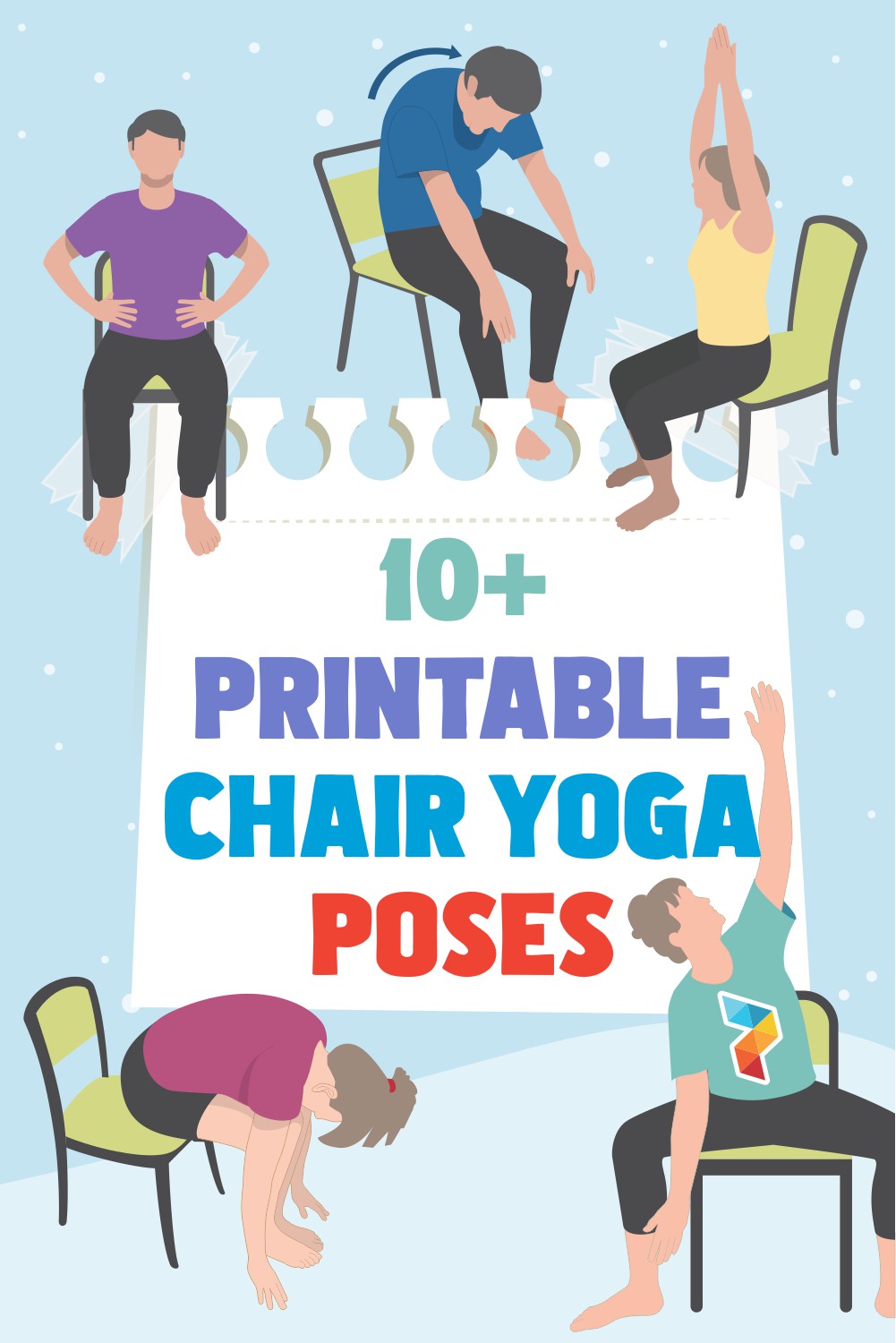 Chair Yoga Poses - 10 Free PDF Printables | Printablee