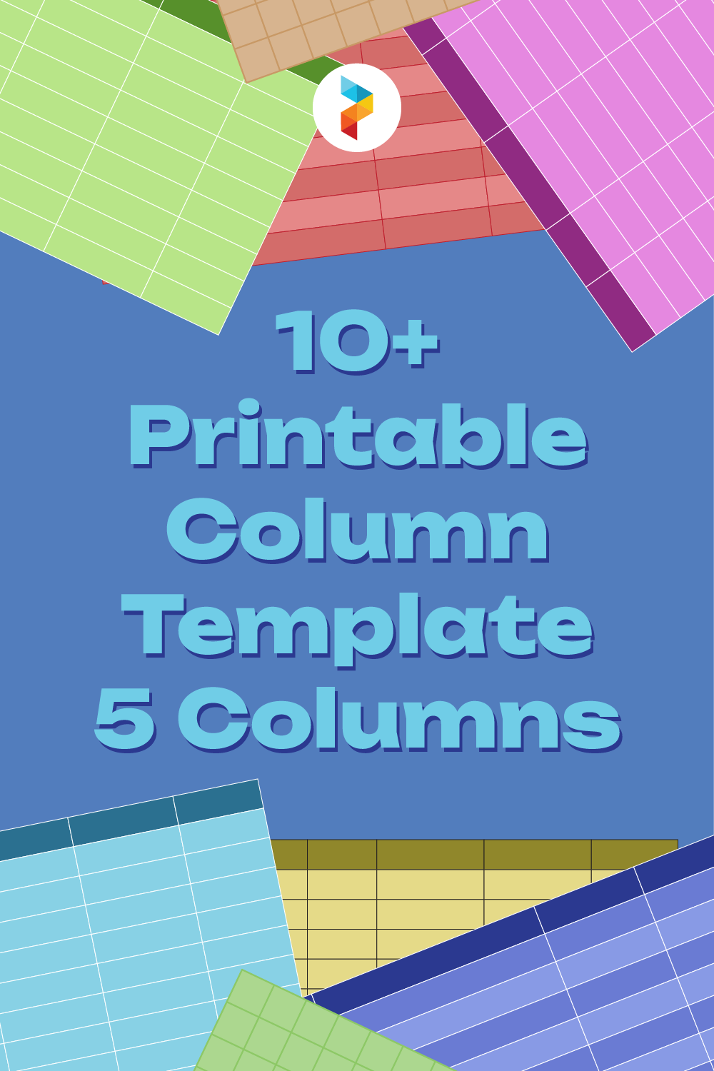 Printable Column Template 5 Columns