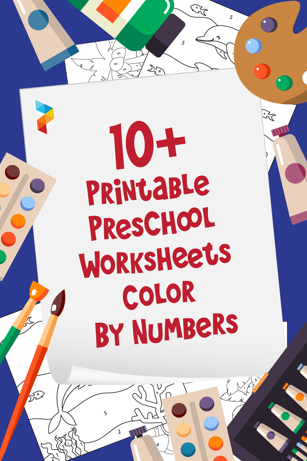 Preschool Worksheets Color By Numbers