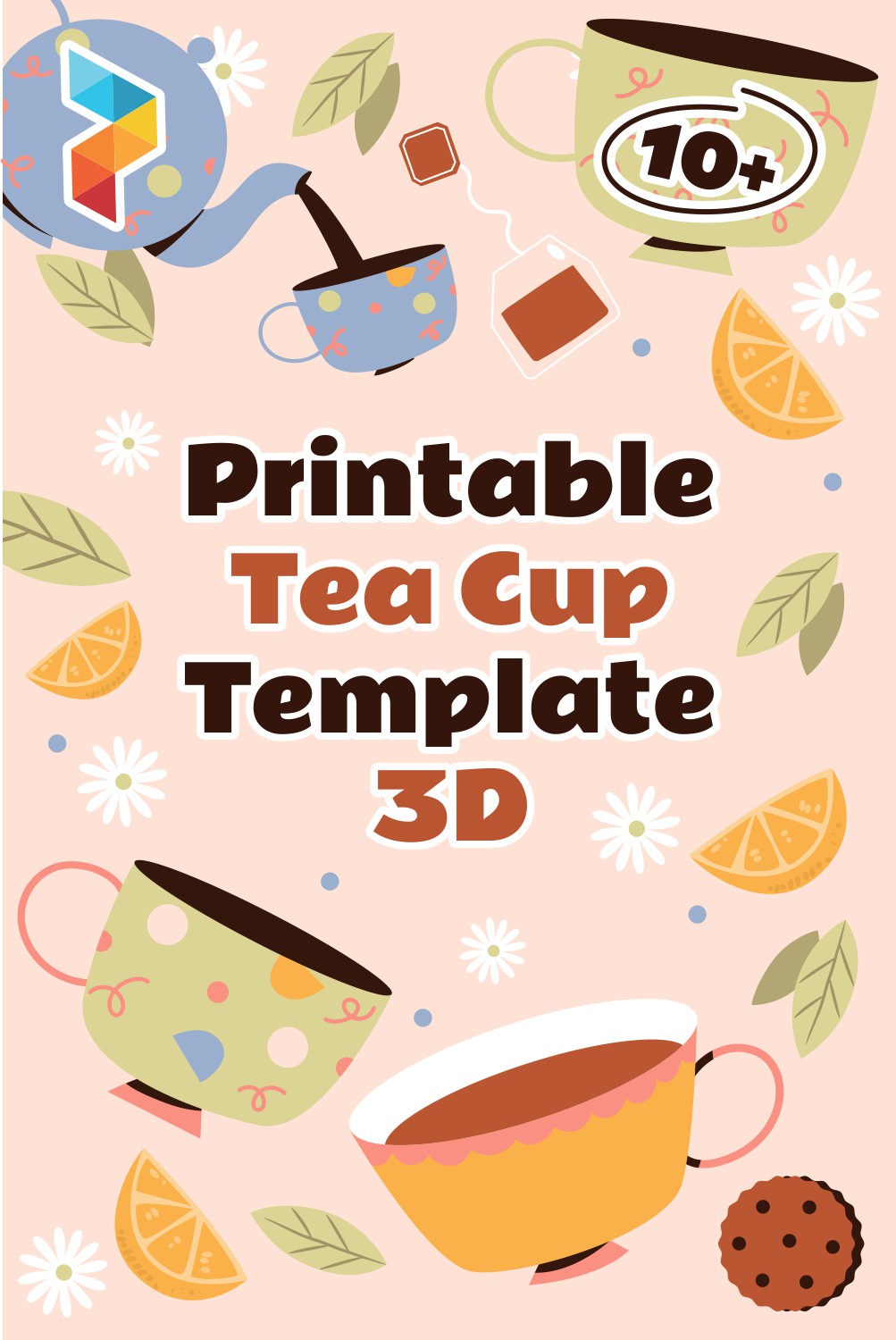 Tea Cup Template 3D