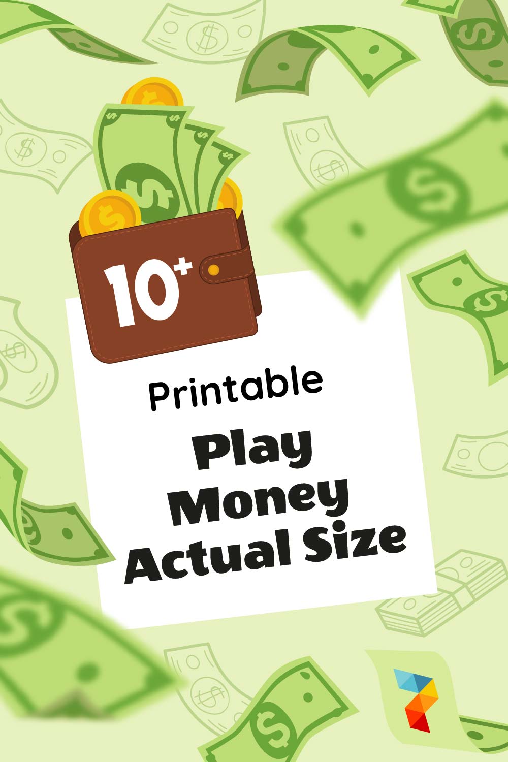 Play Money Actual Size