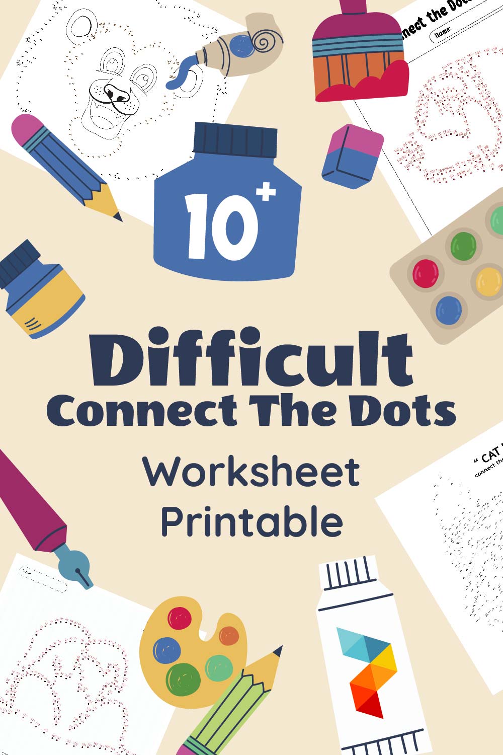 Difficult Connect The Dots Worksheet