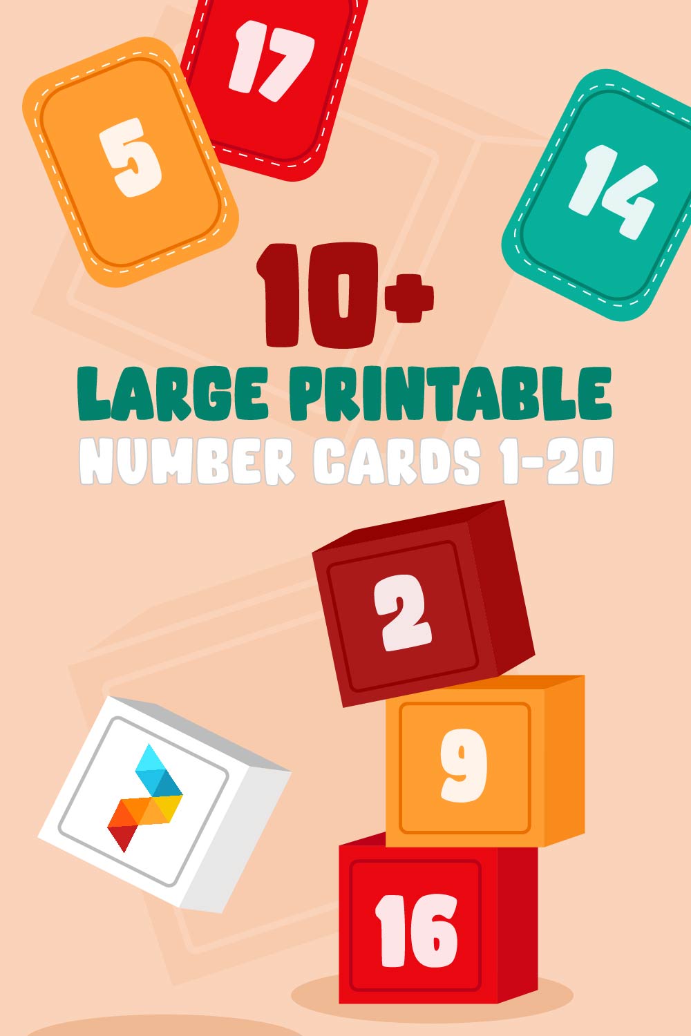 Large Printable Number Cards 1 20