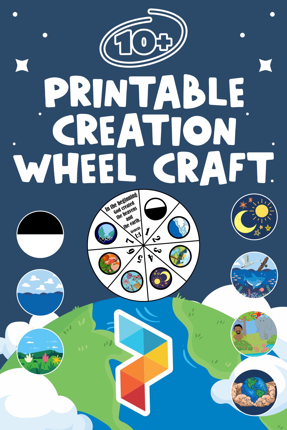 Printable Creation Wheel Craft