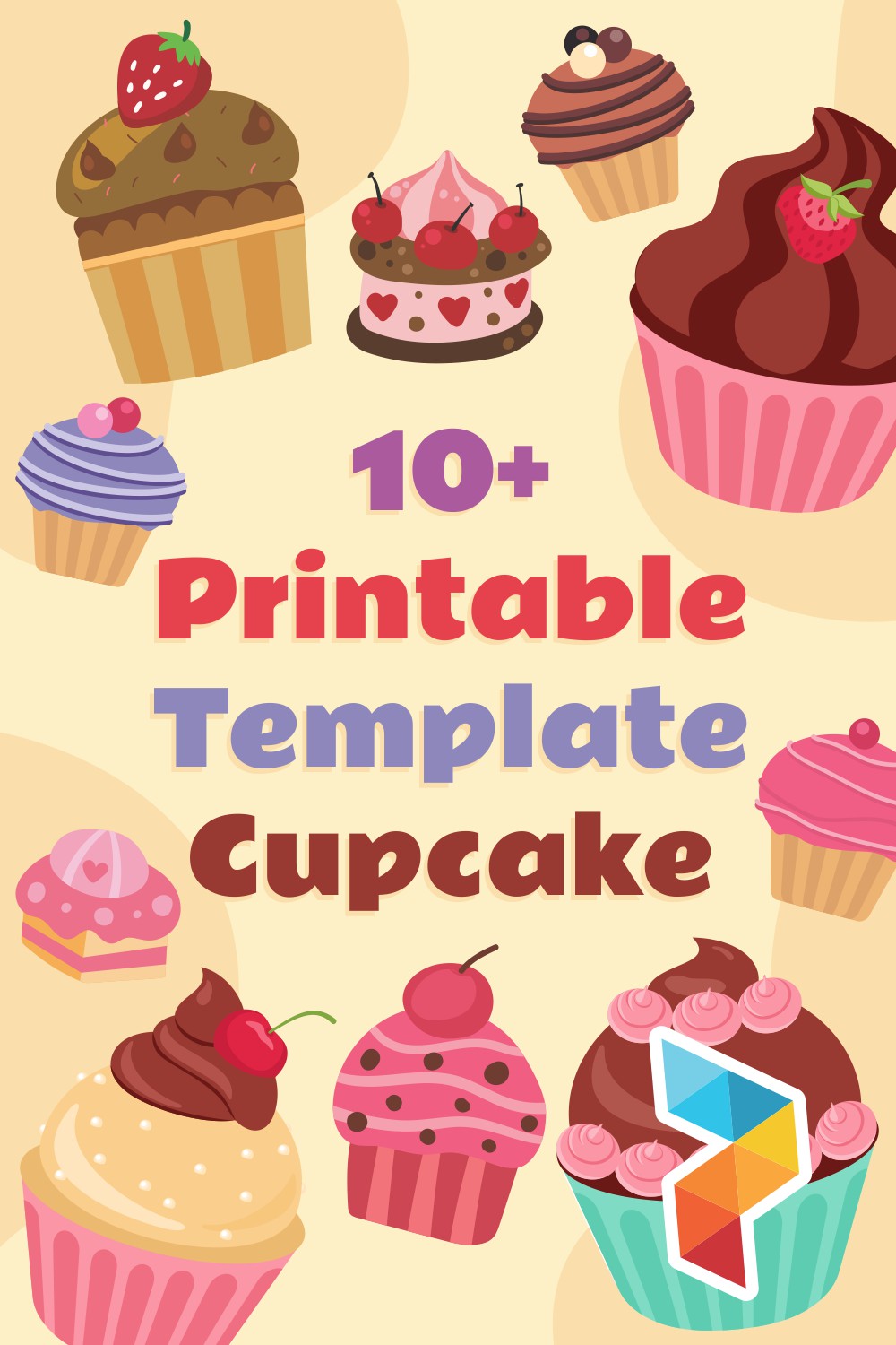 Printable Template Cupcake