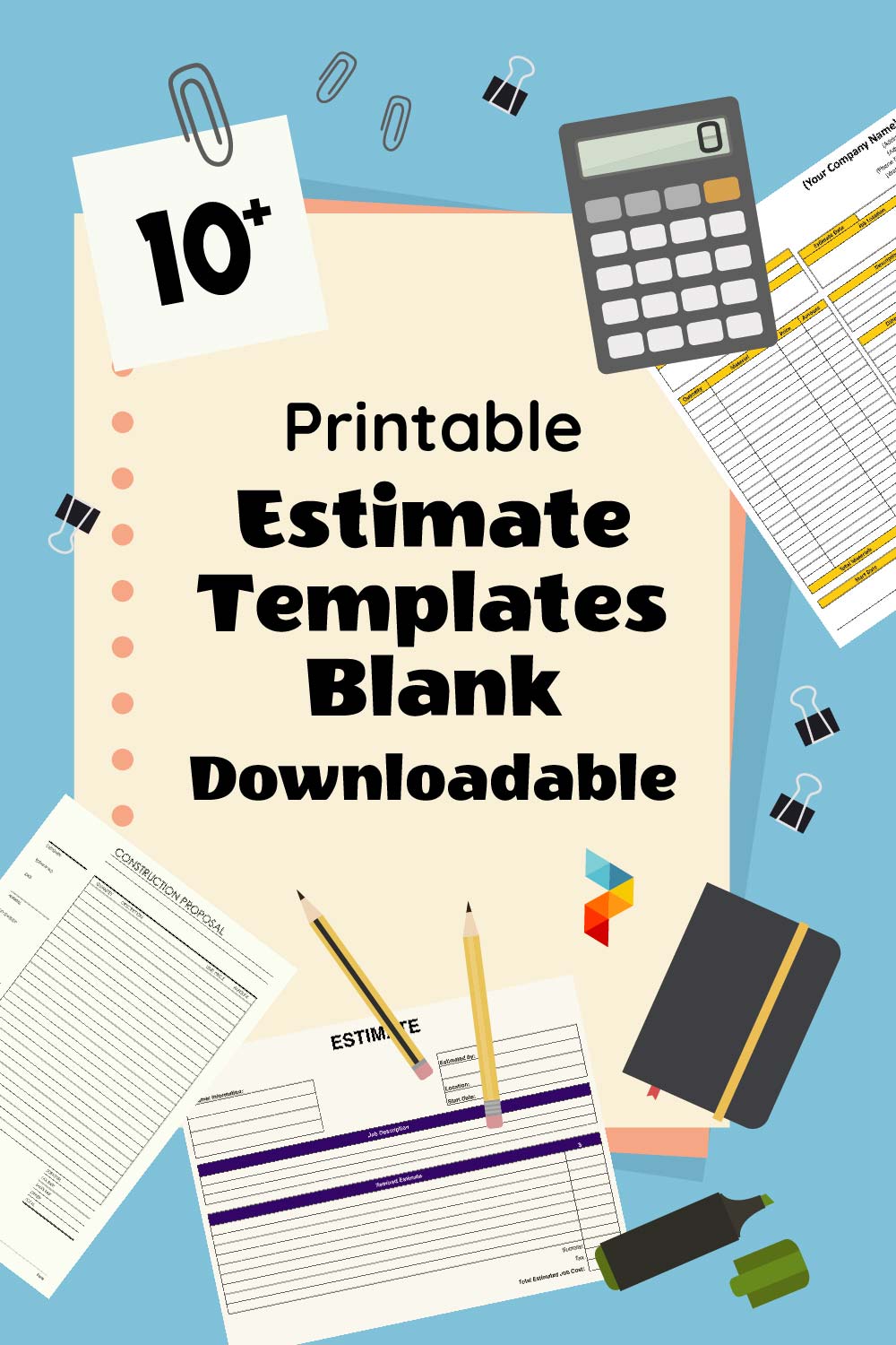 Free Estimate Templates Blank Downloadable