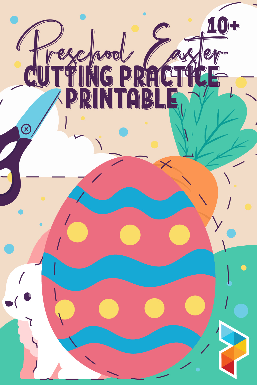 Preschool Easter Cutting Practice