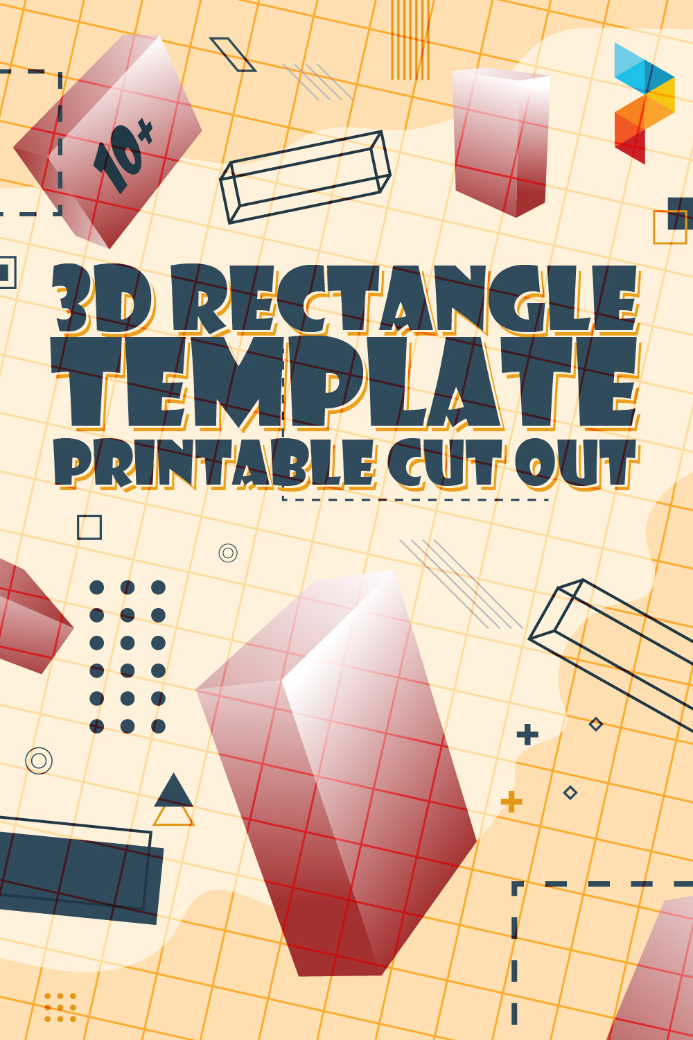 3D Rectangle Template Printable Cut Out