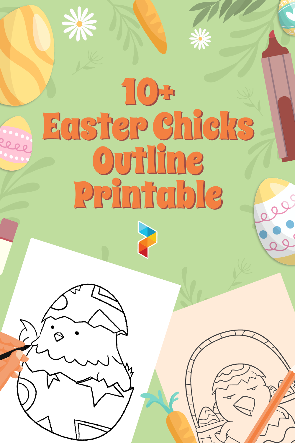 Easter Chicks Outline