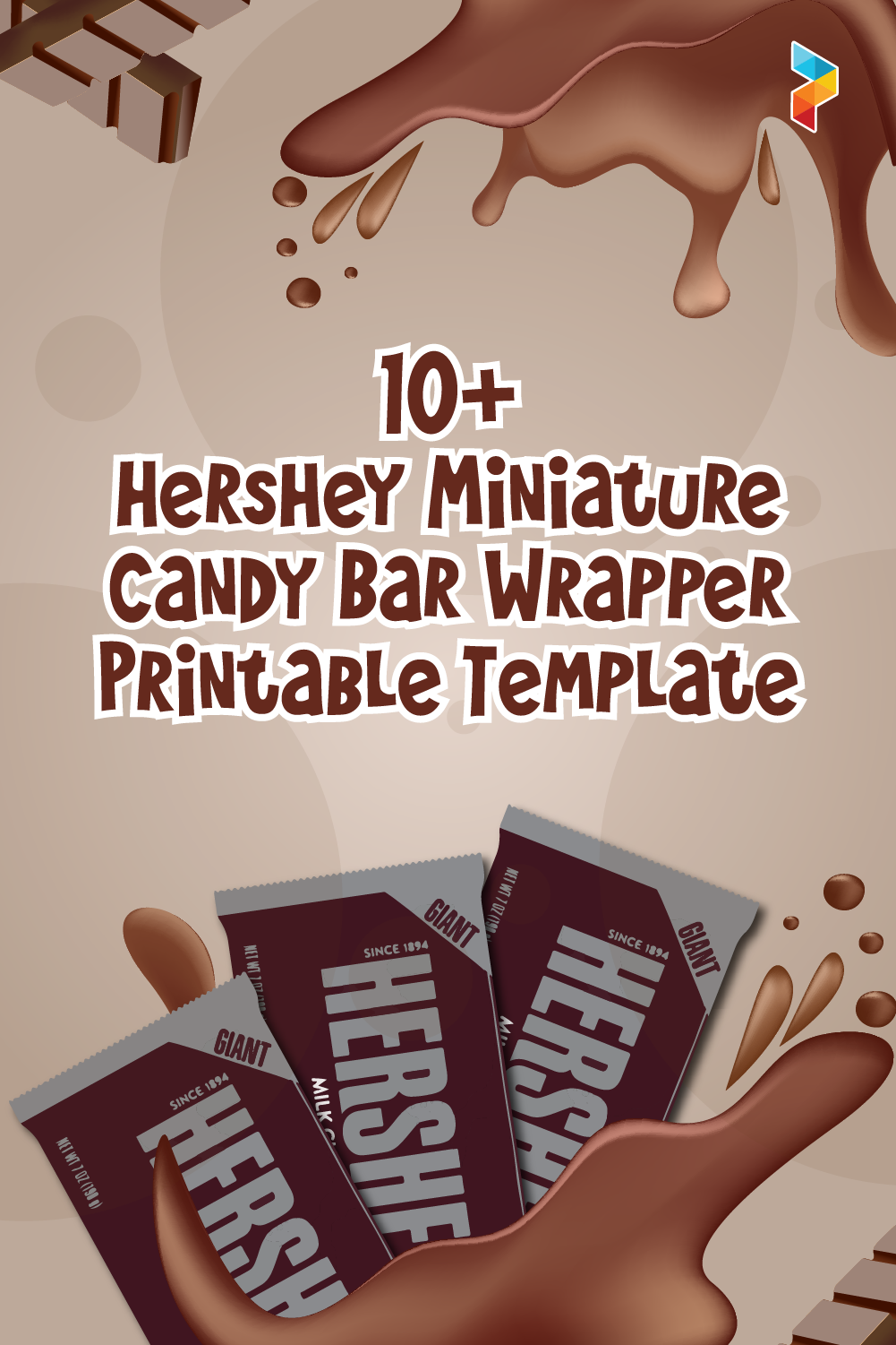 Hershey Miniature Candy Bar Wrapper Template