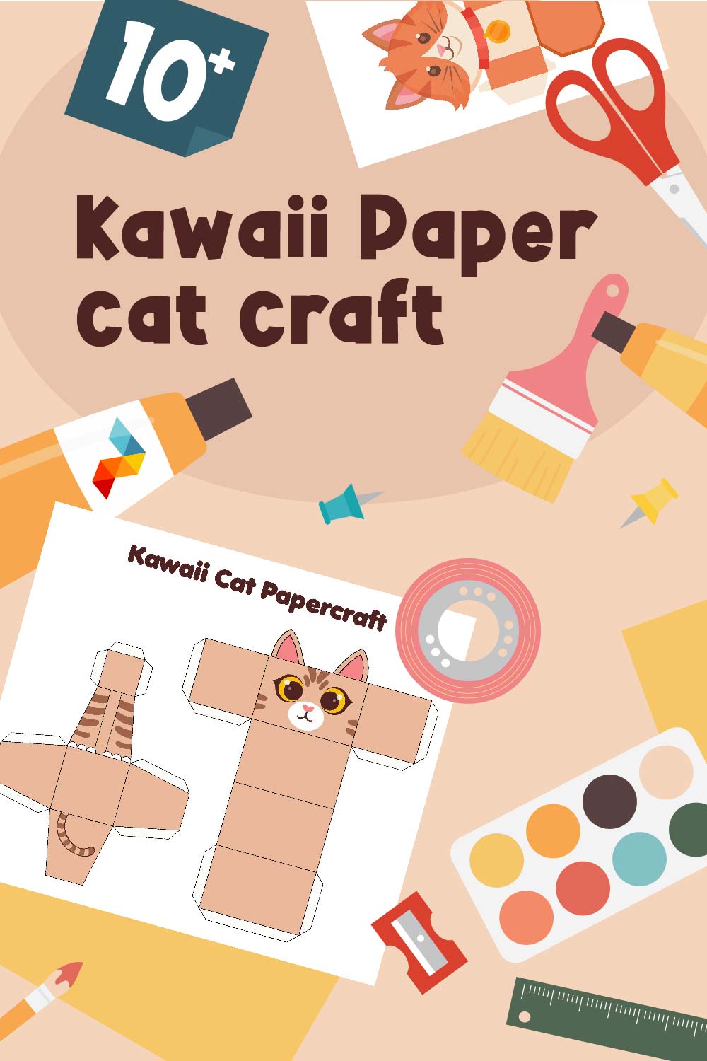 Kawaii Paper Cat Crafts