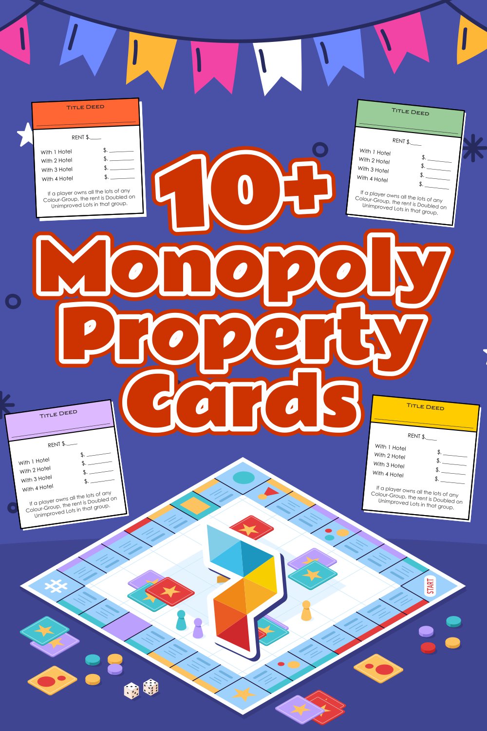 Monopoly Property Cards