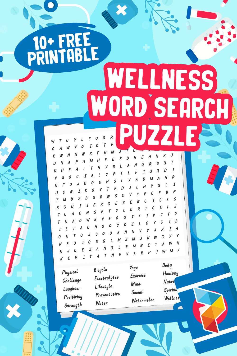 Wellness Word Search Puzzle