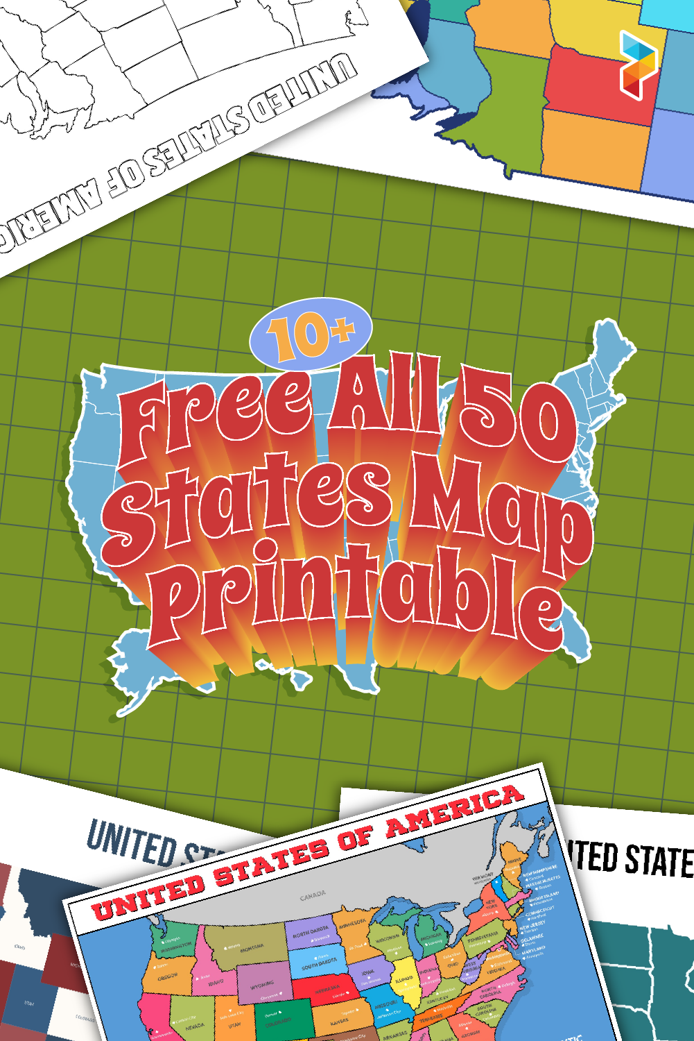 All 50 States Map