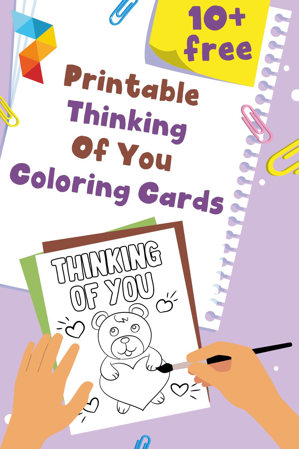 Thinking Of You Coloring Cards