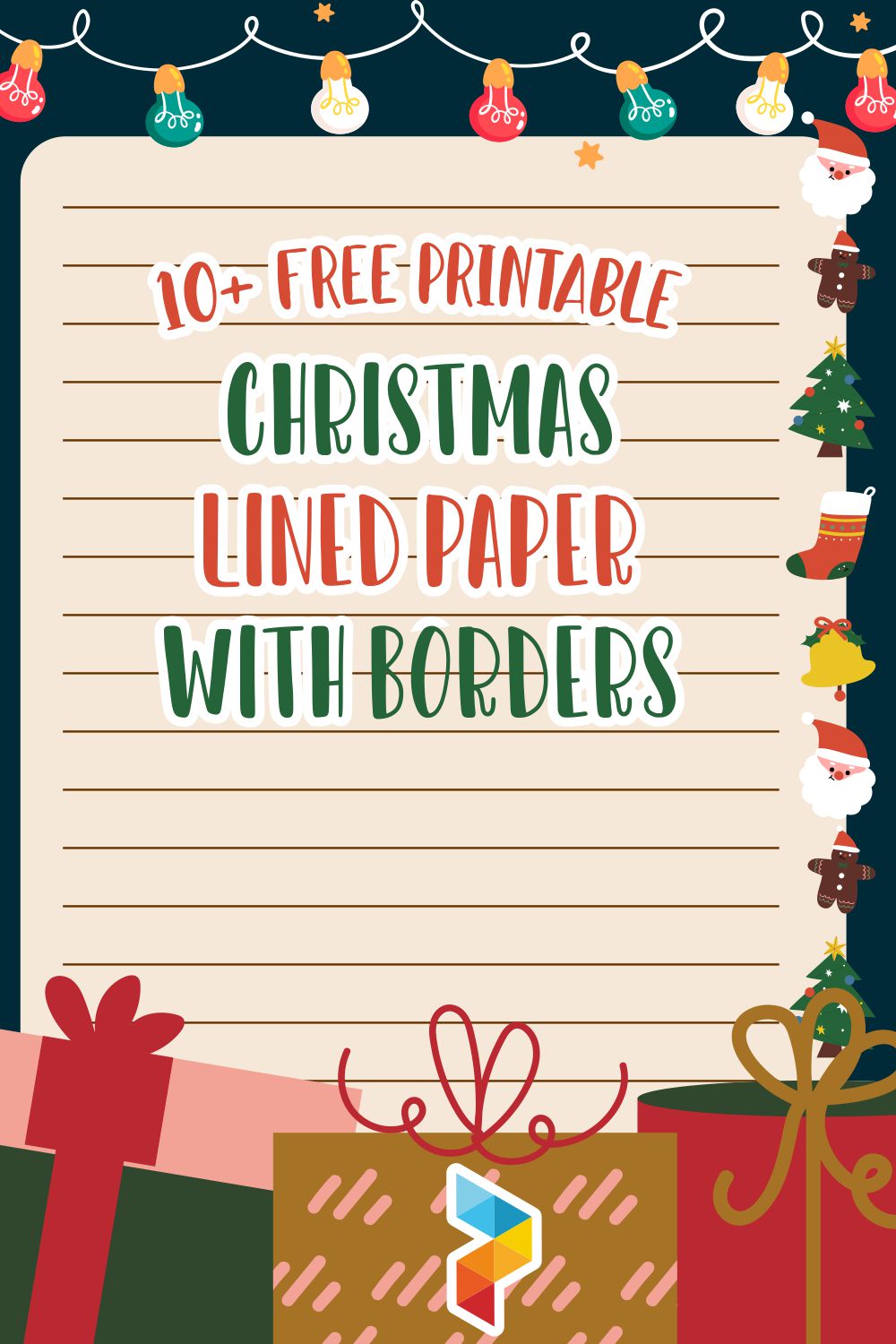 Christmas Lined Paper With Borders Christmas Lined Paper With Borders